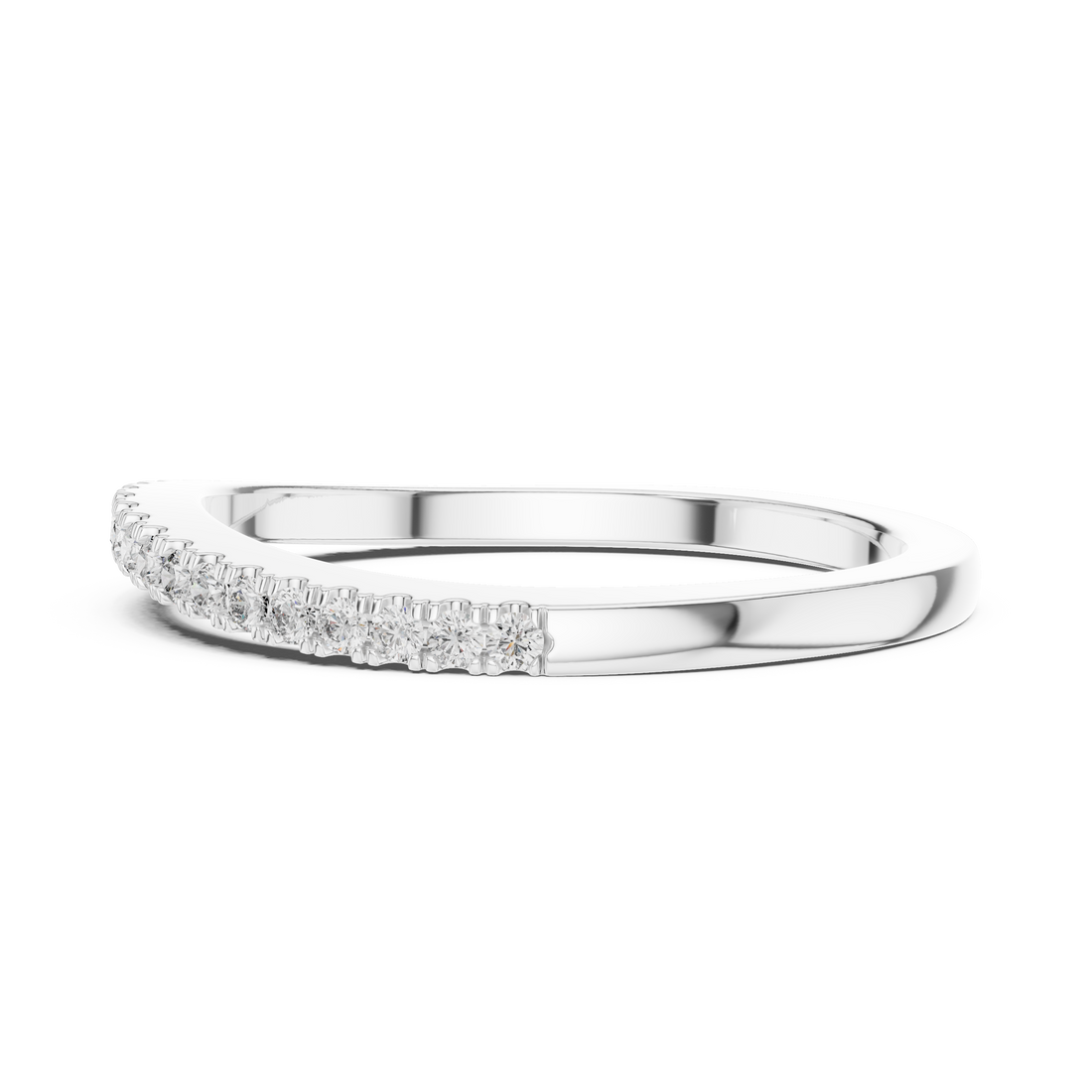 Refined Round Diamond Eternity Ring in 14-KT White Gold