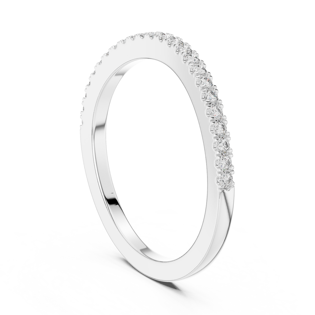Refined Round Diamond Eternity Ring in 14-KT White Gold