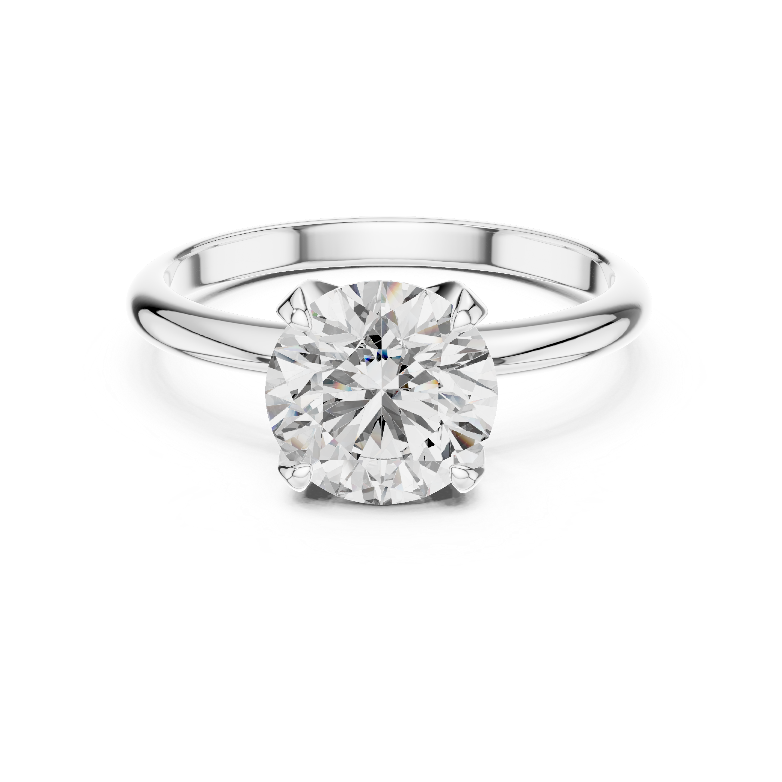 Diamond ring on a white background