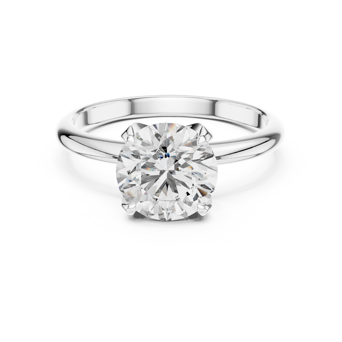 Classic Solitaire 1.5-Ct Round Diamond Ring in 14-KT White Gold