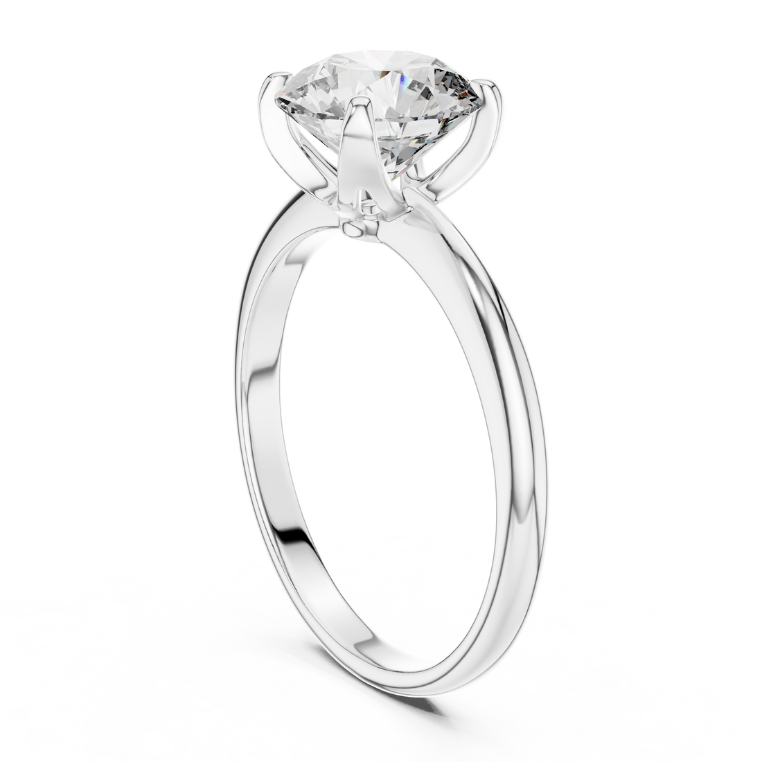 Classic Solitaire 1.5-Ct Round Diamond Ring in 14-KT White Gold