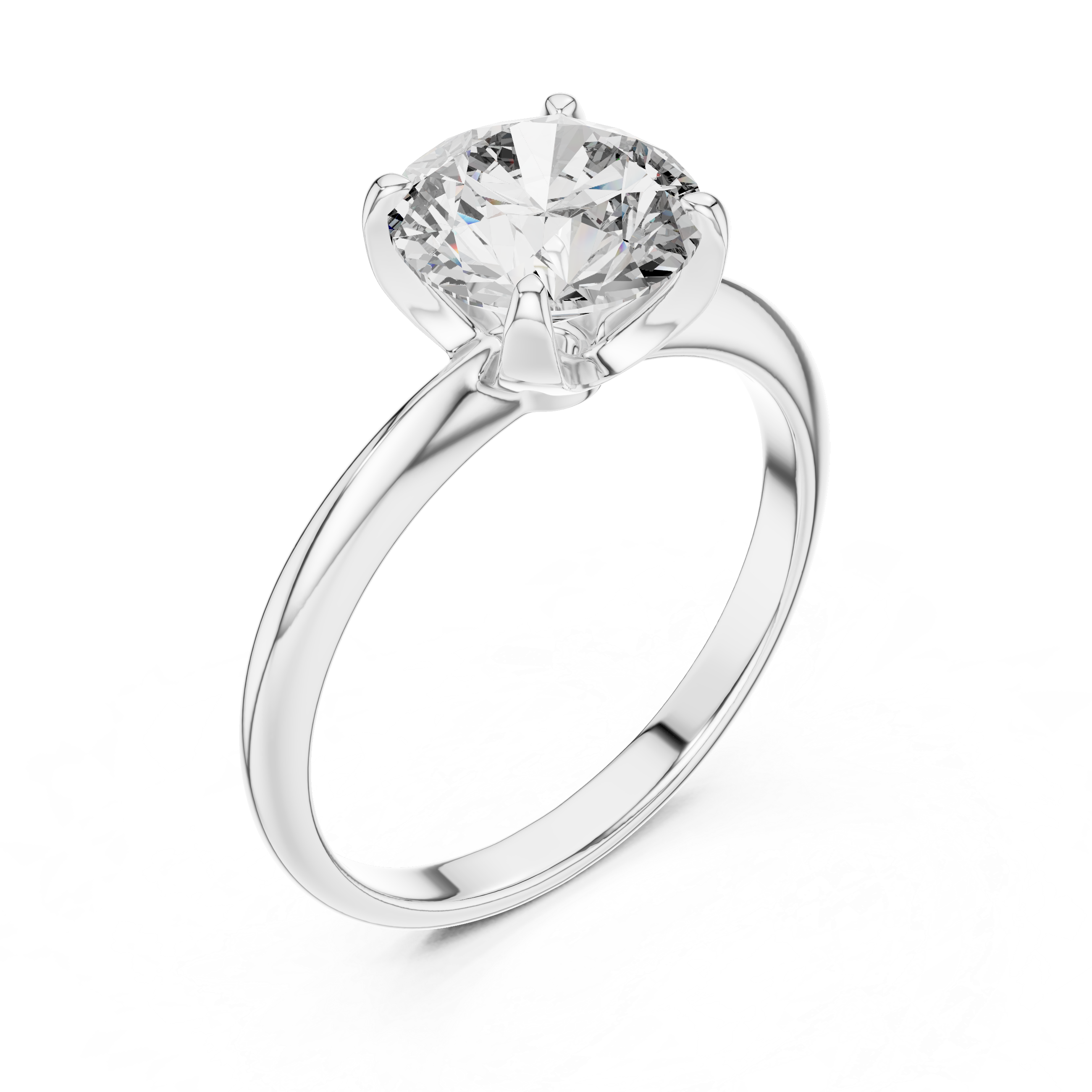 Diamond ring on a white background