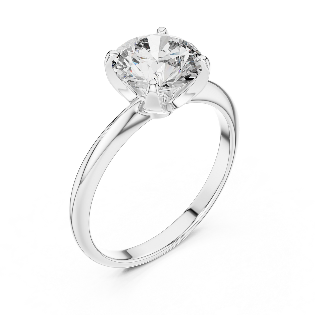 Classic Solitaire 1.5-Ct Round Diamond Ring in 14-KT White Gold