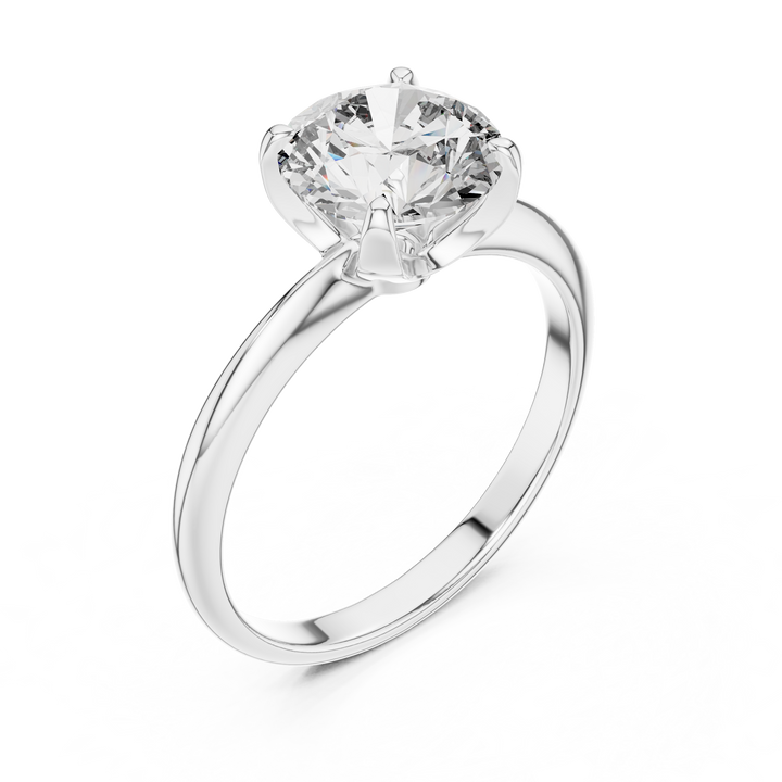 Classic Solitaire 1.5-Ct Round Diamond Ring in 14-KT White Gold