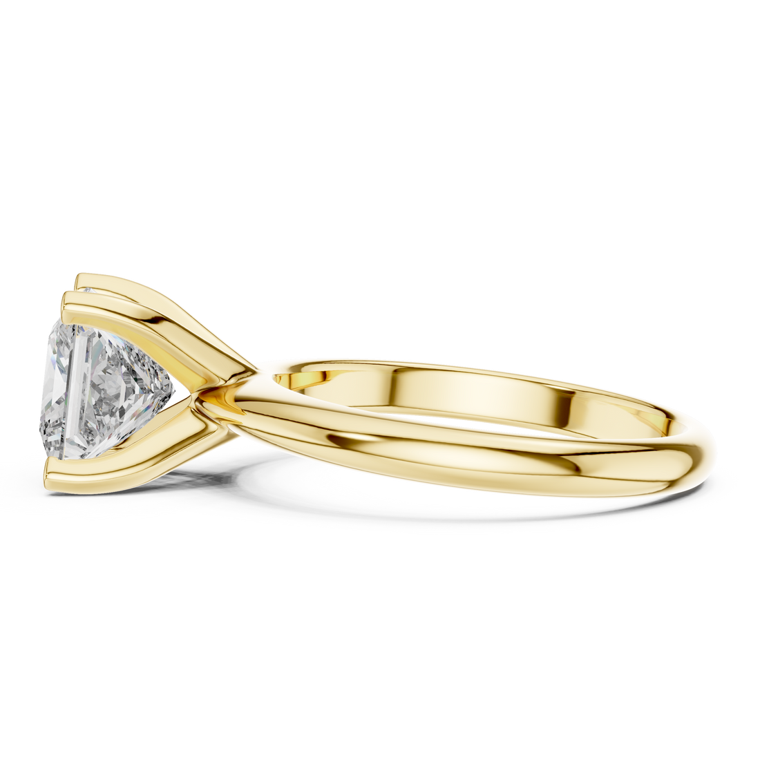 Sculpted Grace 2-CT Princess-Cut Diamond Ring in 14-KT White Gold