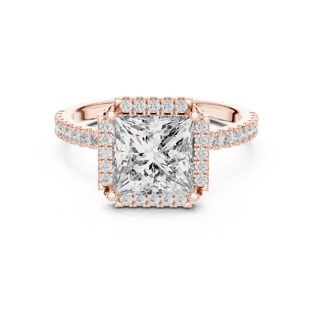 Majestic Sparkle 2.5-CT Princess Engagement Ring in 14-KT White Gold