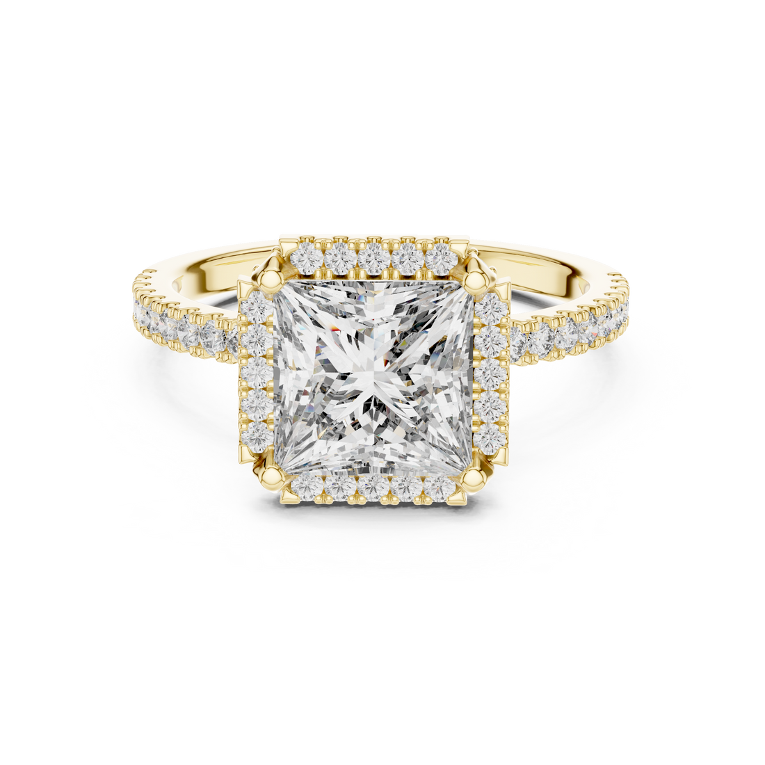 Majestic Sparkle 2.5-CT Princess Engagement Ring in 14-KT White Gold