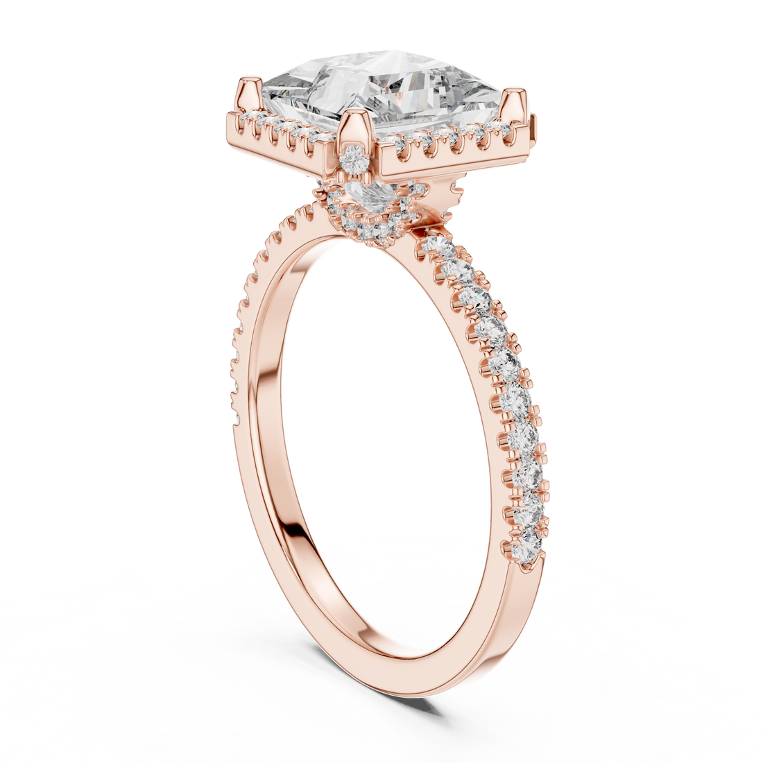 Majestic Sparkle 2.5-CT Princess Engagement Ring in 14-KT White Gold