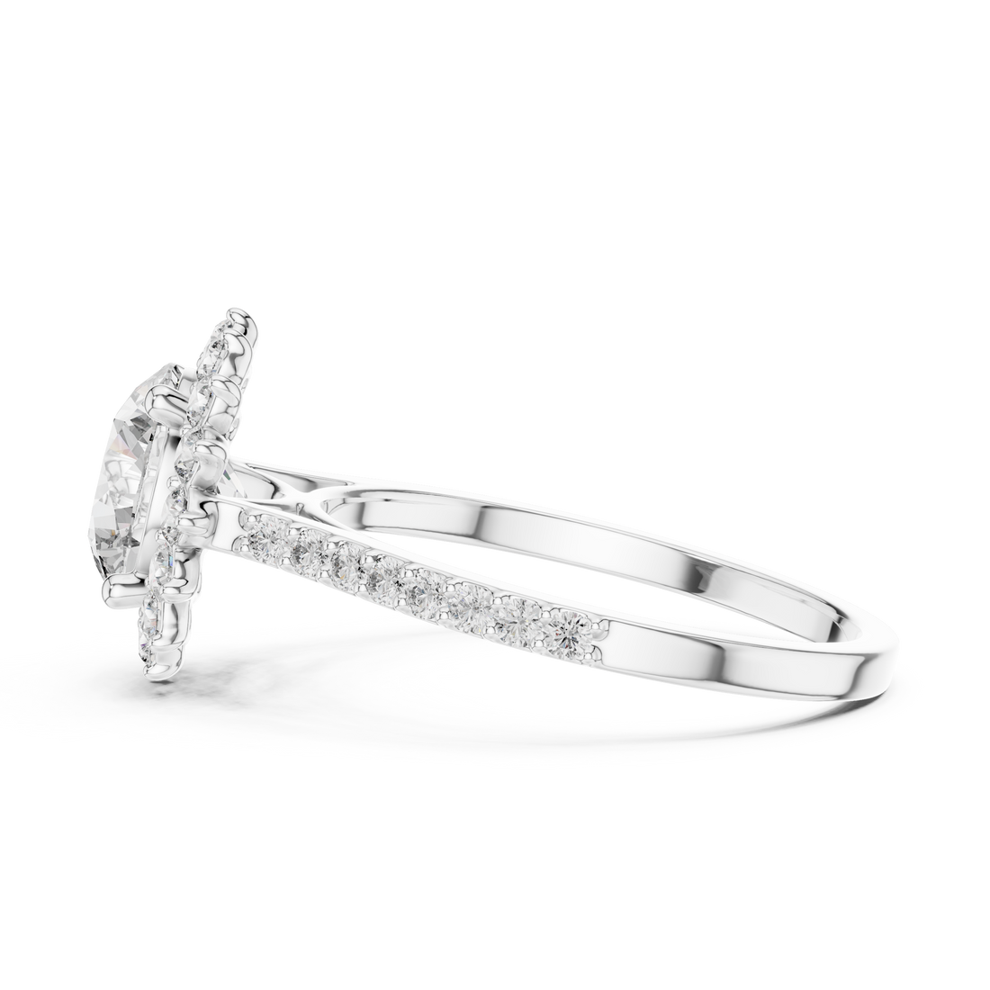 Dazzling Halo 1.5-Ct Round Diamond Engagement Ring in 14-KT White Gold