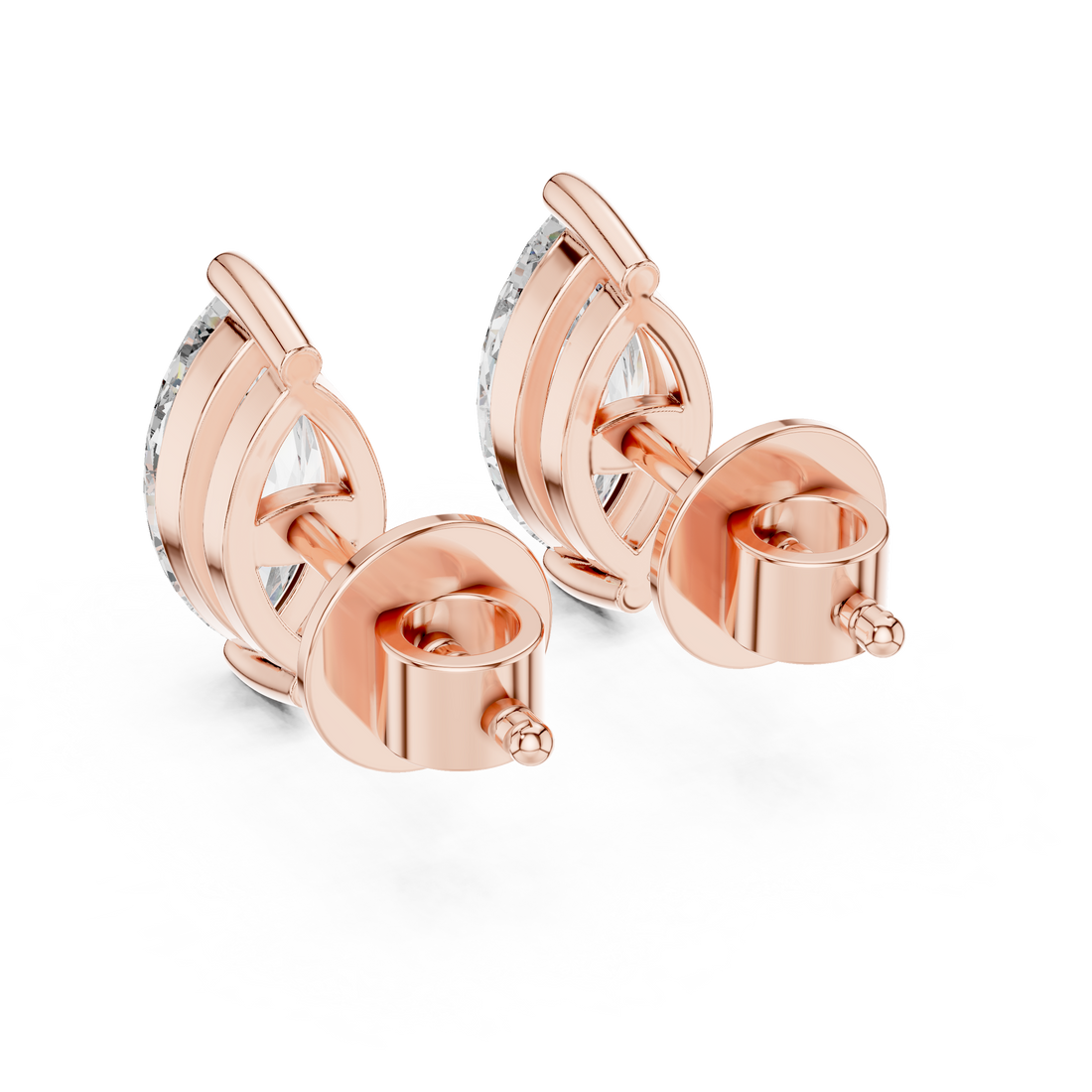 Elegant Marquise-Cut 0.75-CT Diamond 14- KT Stud Earrings