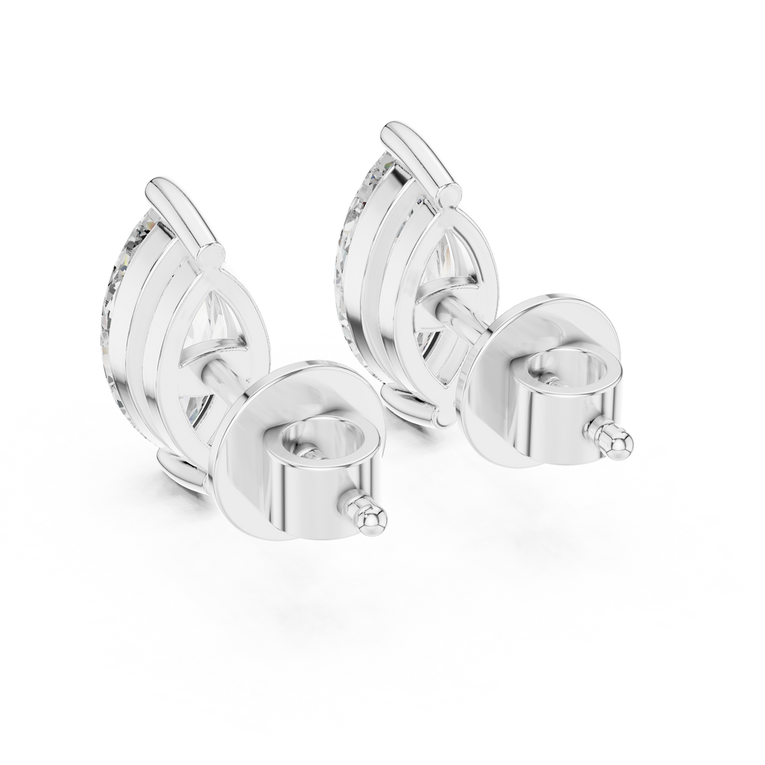 Elegant Marquise-Cut 0.75-CT Diamond 14- KT Stud Earrings
