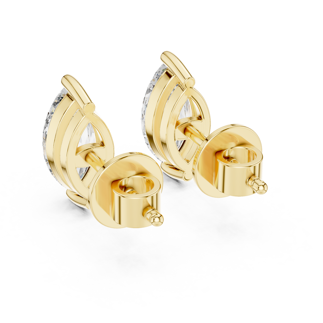 Elegant Marquise-Cut 0.75-CT Diamond 14- KT Stud Earrings