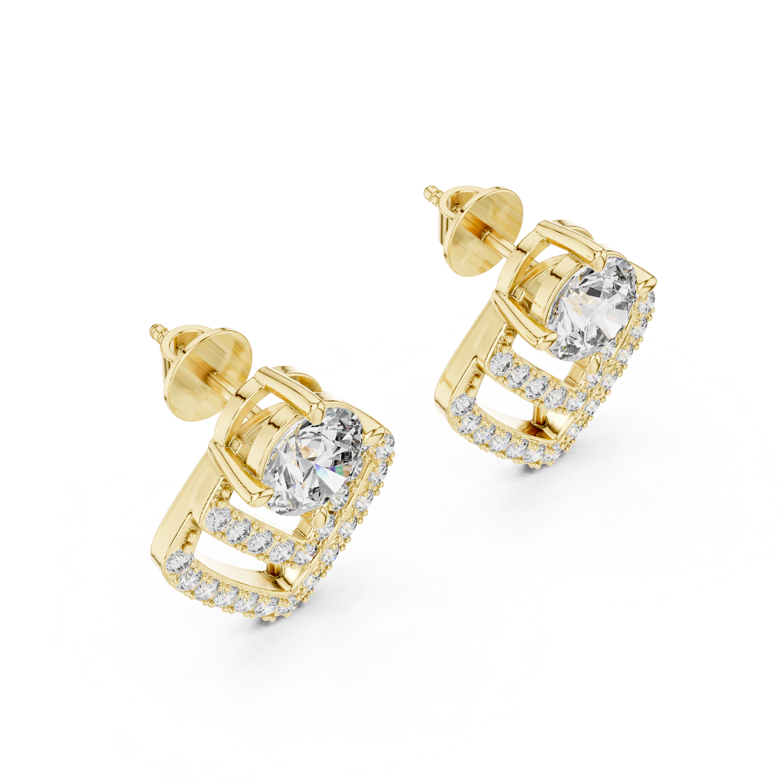 Celestial Glow Diamond 14-KT Stud Earrings