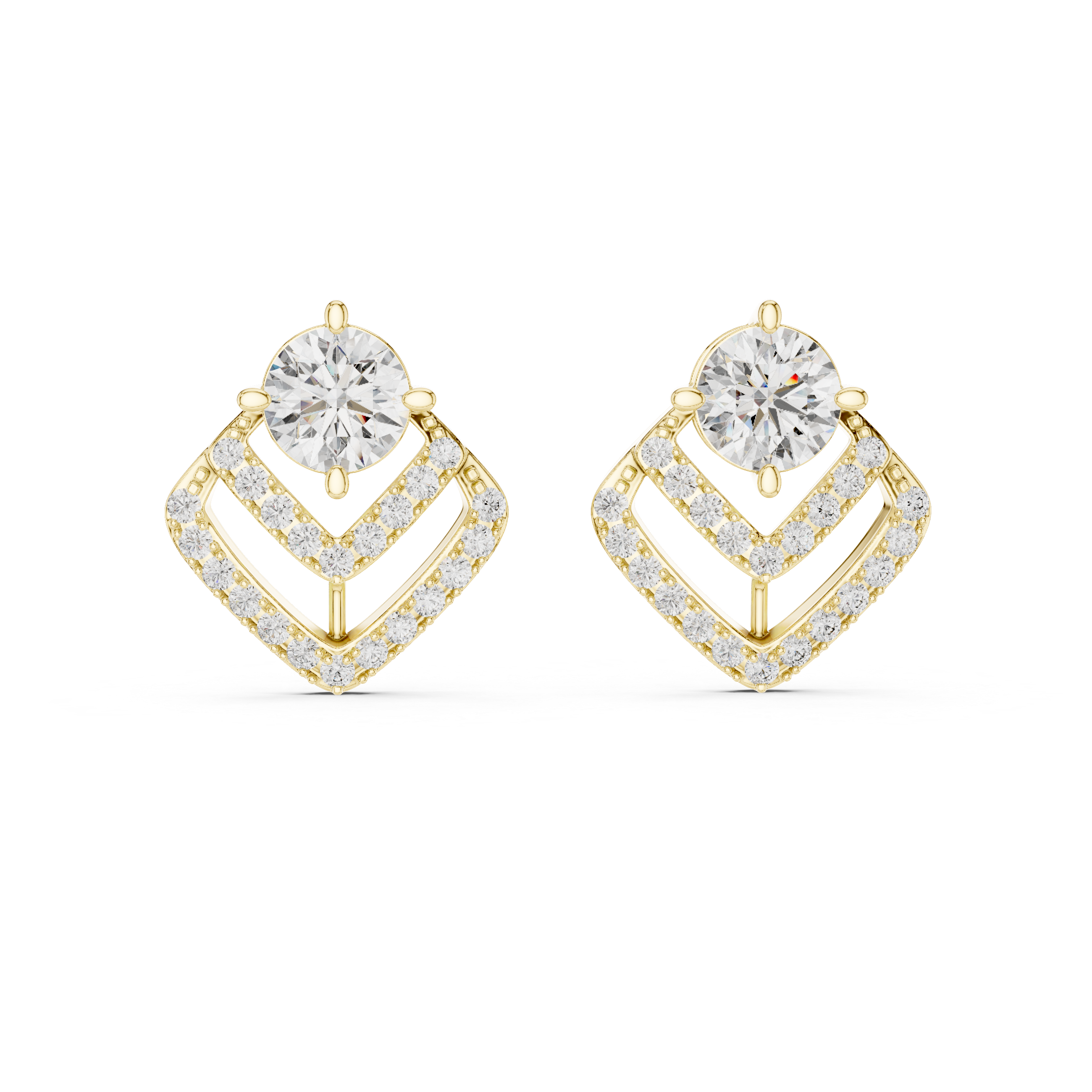 Celestial Glow Diamond 14-KT Stud Earrings