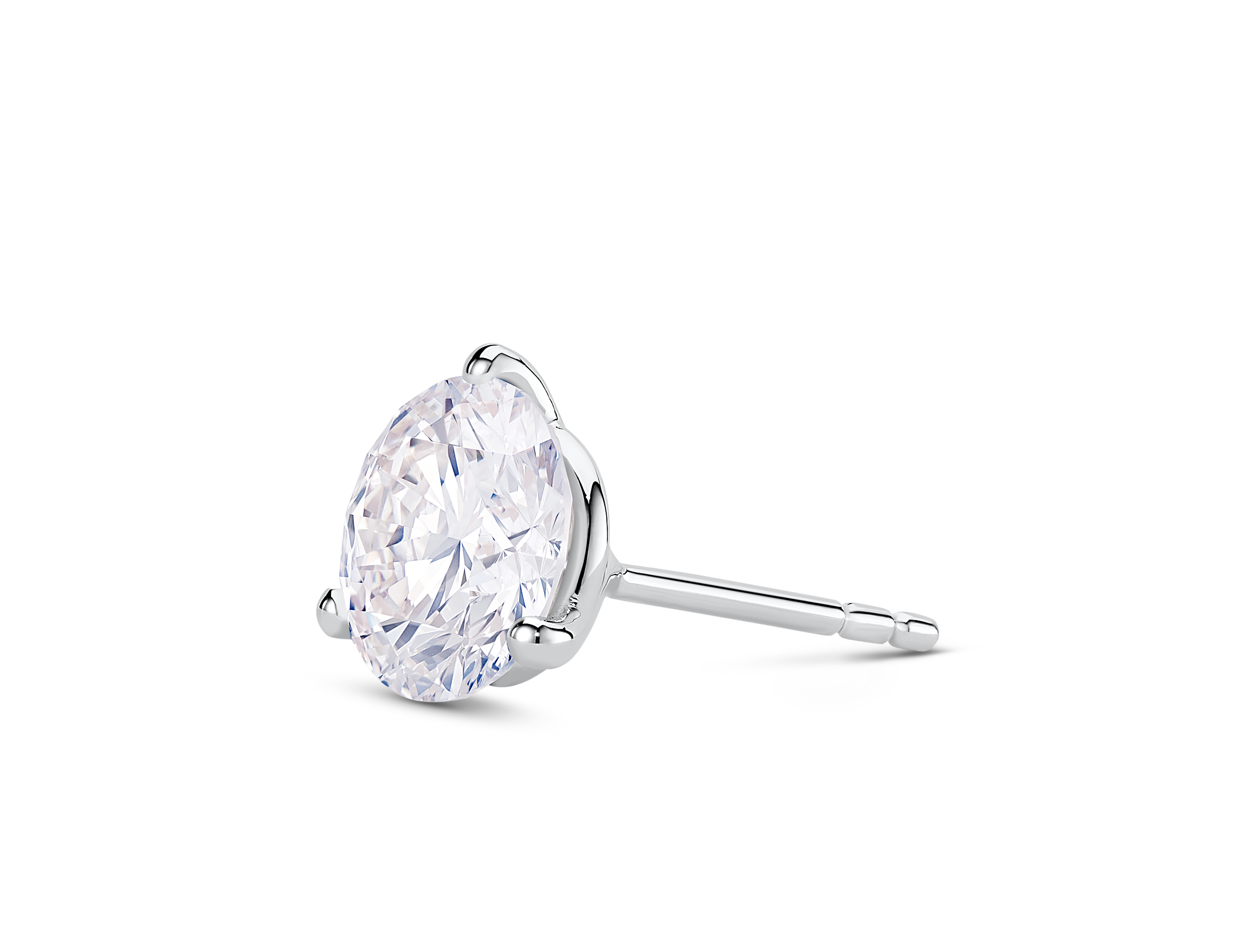 Lab-Grown Diamond 1½ct. Round Brilliant Solitaire Stud | White