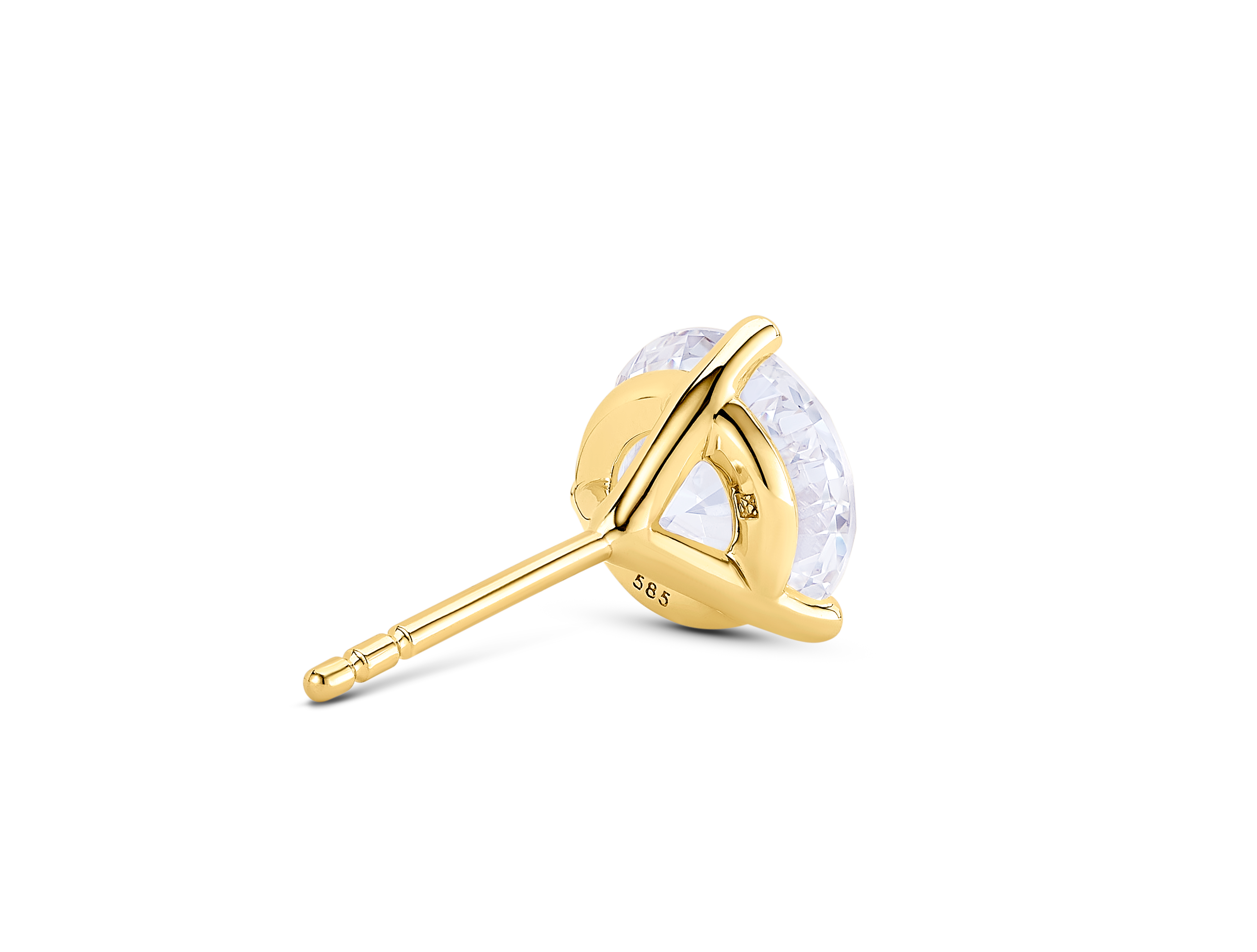 Lab-Grown Diamond 1¾ct. Round Brilliant Solitaire Stud | White