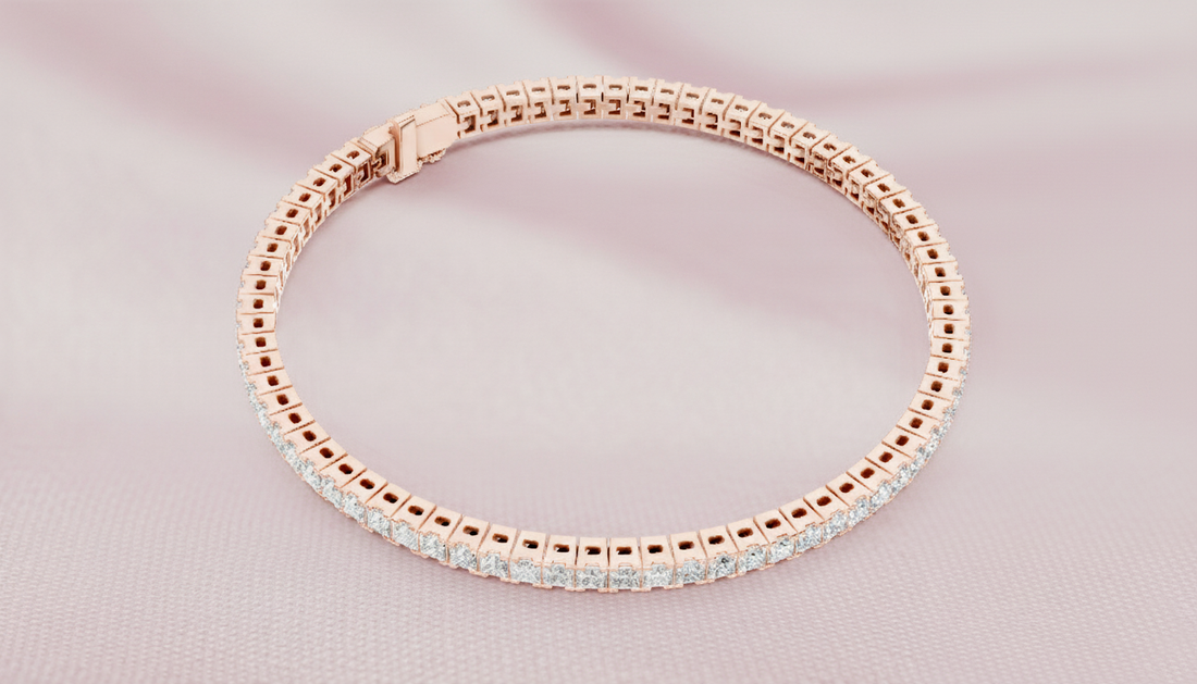 Classic 0.05-CT Princess-Cut Diamond Tennis Bracelet in 14-KT White Gold