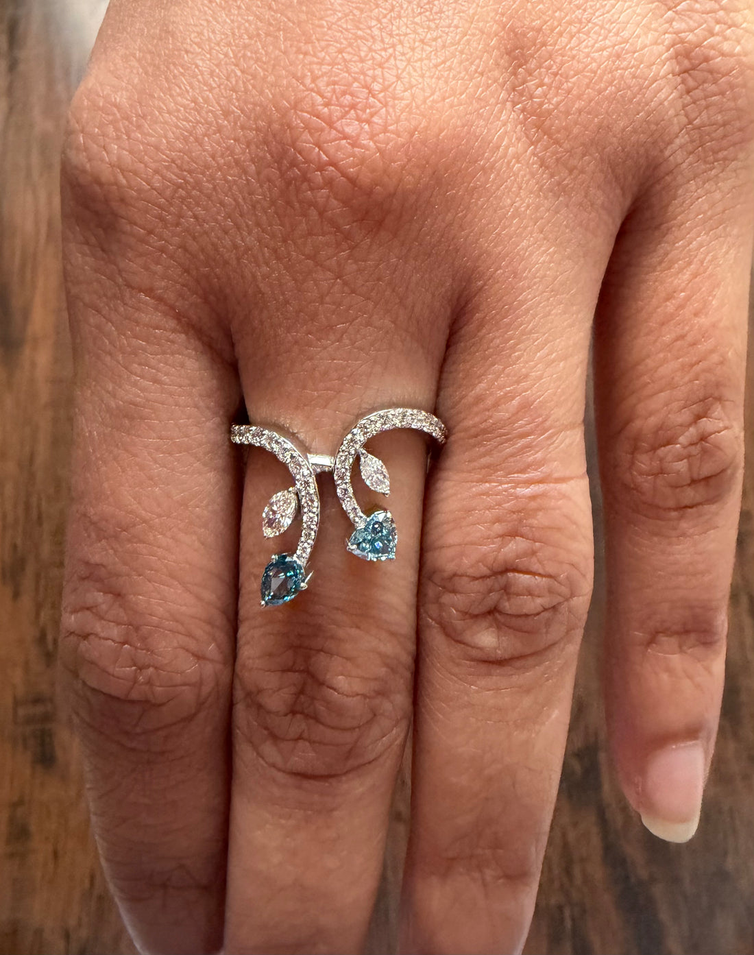 Pear & Heart Shape Lab Diamond Ring