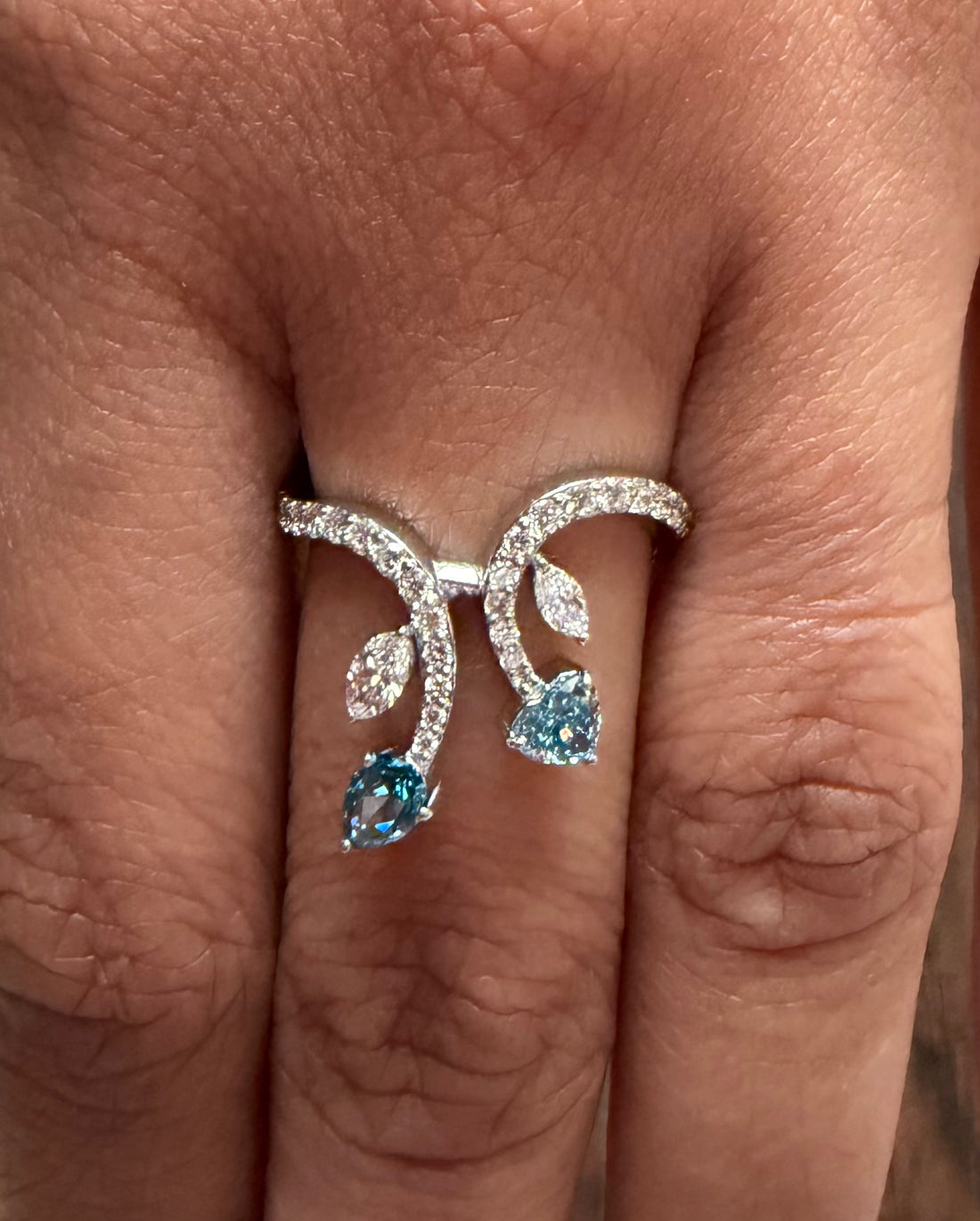 Pear & Heart Shape Lab Diamond Ring