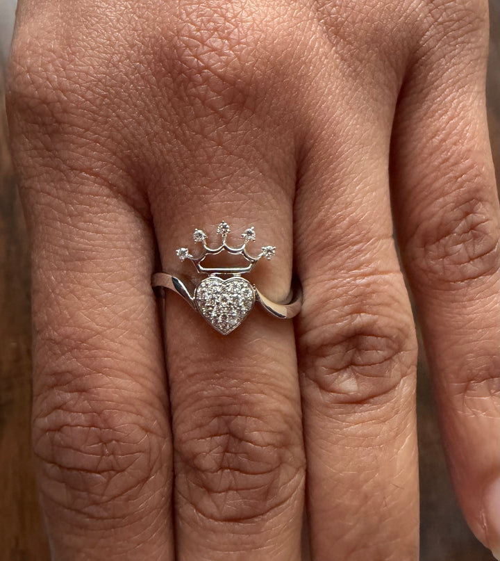 Heart Shape Crown Lab Diamond Ring