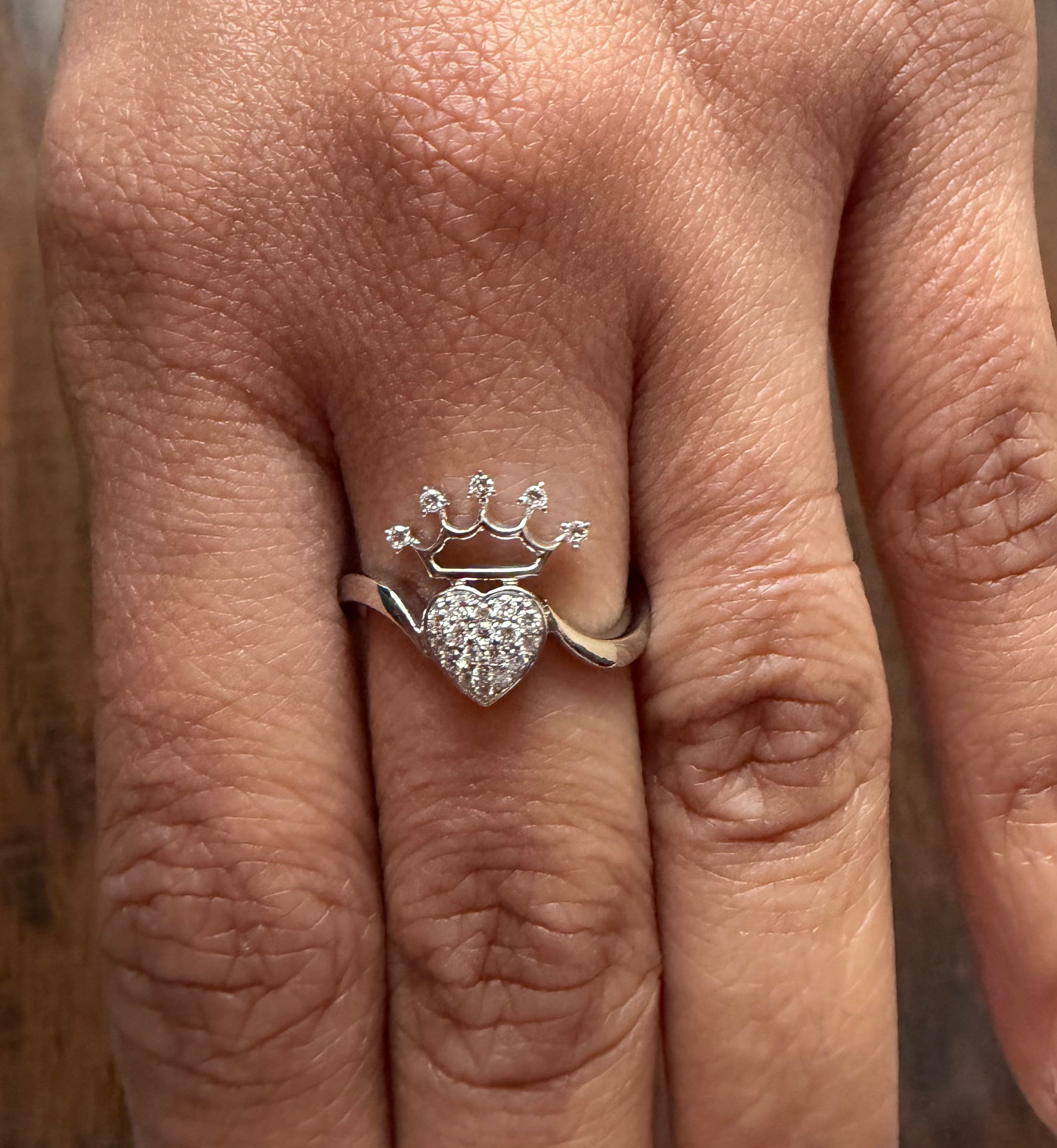 Heart Shape Crown Lab Diamond Ring