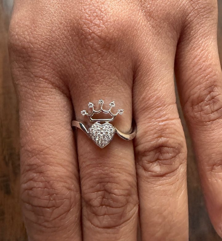 Heart Shape Crown Lab Diamond Ring