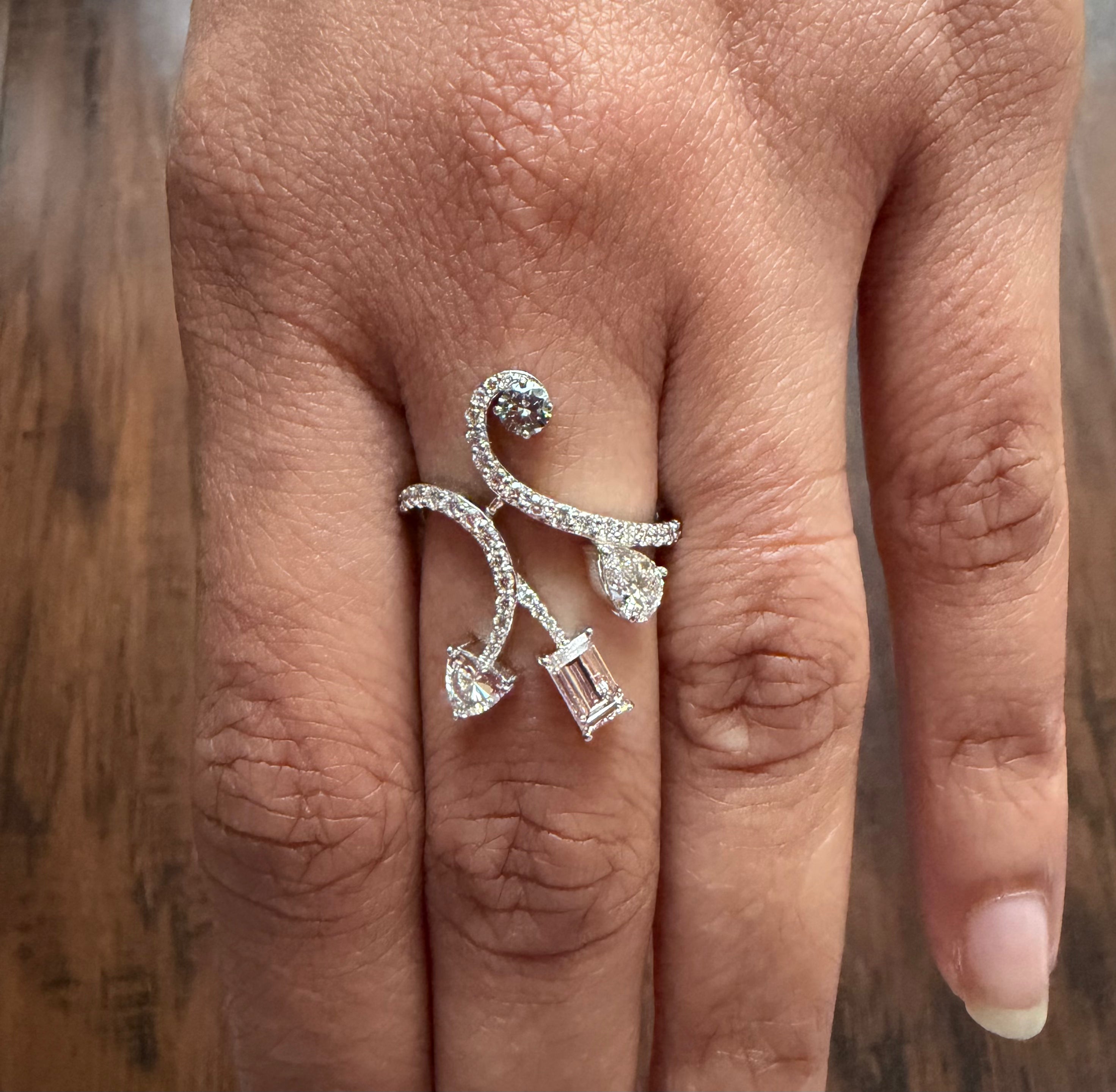 Fancy Shape Lab Diamond Ring