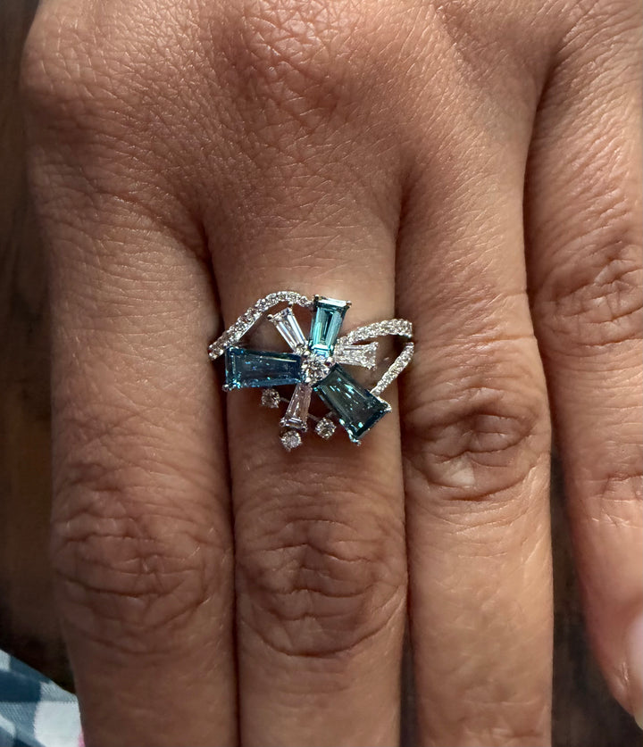 Tapper Baguette Lab Diamond Ring