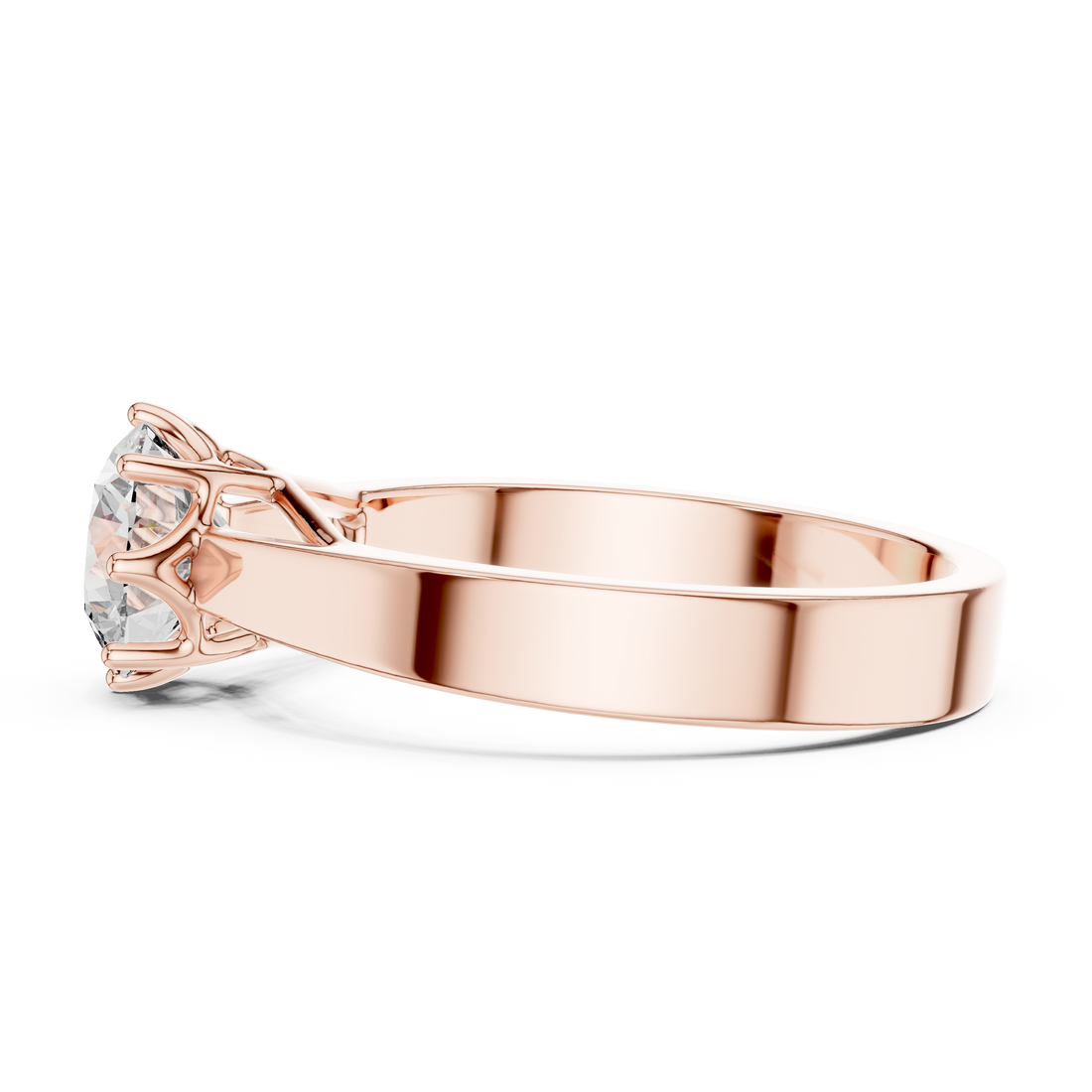 Timeless Solitaire Engagement Ring – Six-Prong 1-CT Round Diamond in White, Yellow, Rose Gold