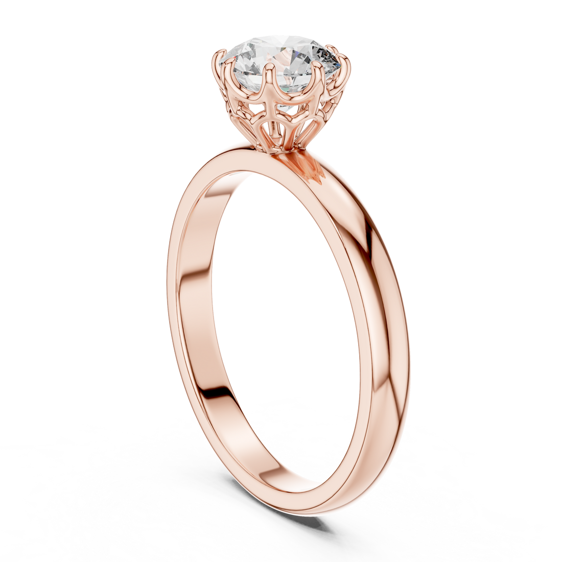 Timeless Radiance Solitaire 1-CT Diamond Ring with 14-KT White Gold