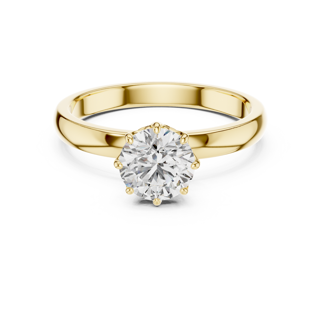 Timeless Radiance Solitaire 1-CT Diamond Ring with 14-KT White Gold