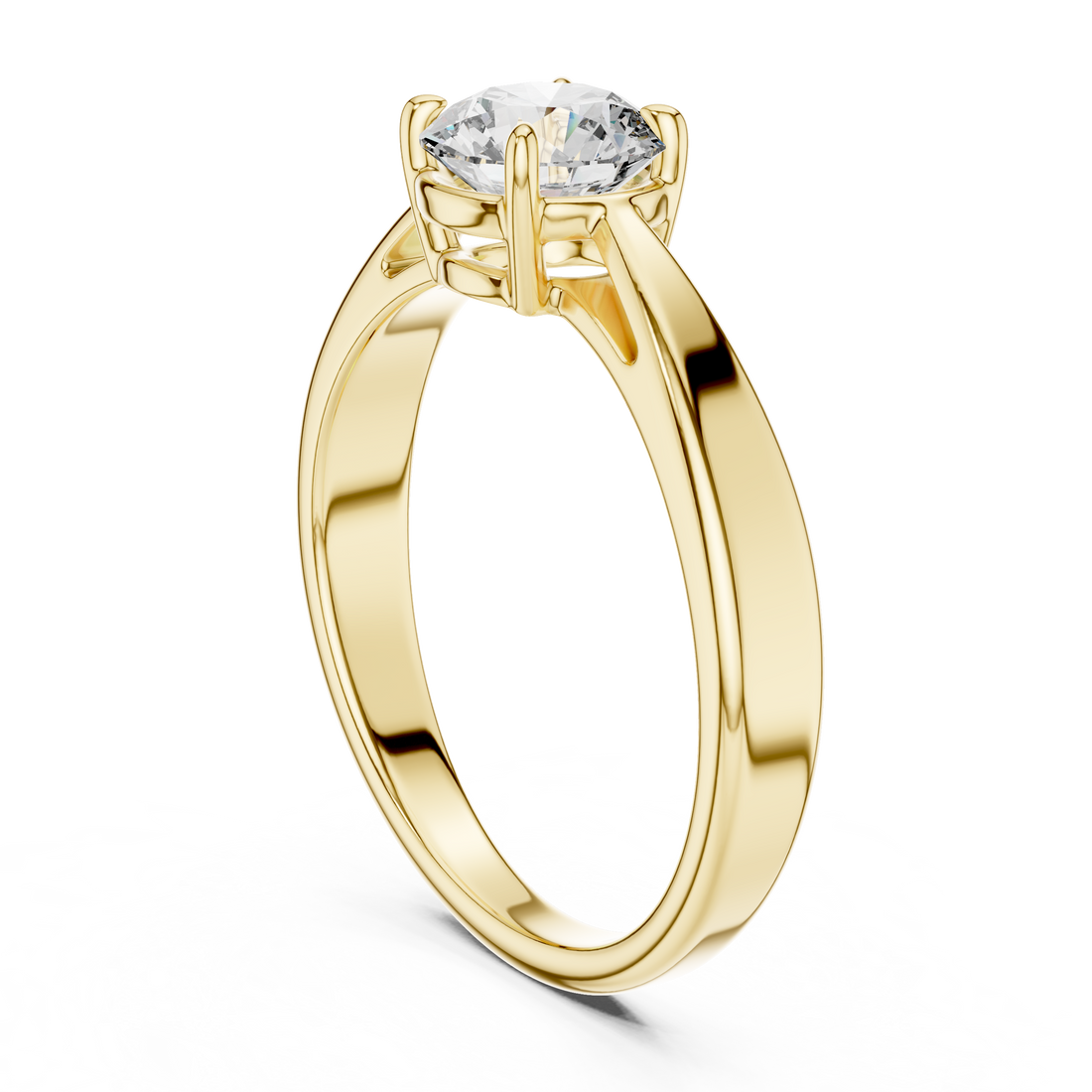 Classic Round Solitaire Diamond Ring in 14-KT White Gold