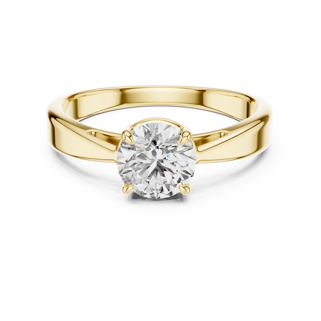 Classic Round Solitaire Diamond Ring in 14-KT White Gold