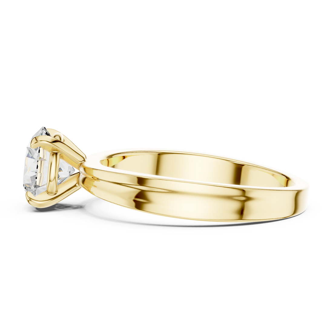 Brilliant Round-Cut 1-Ct Round Diamond Ring in 14-KT White Gold