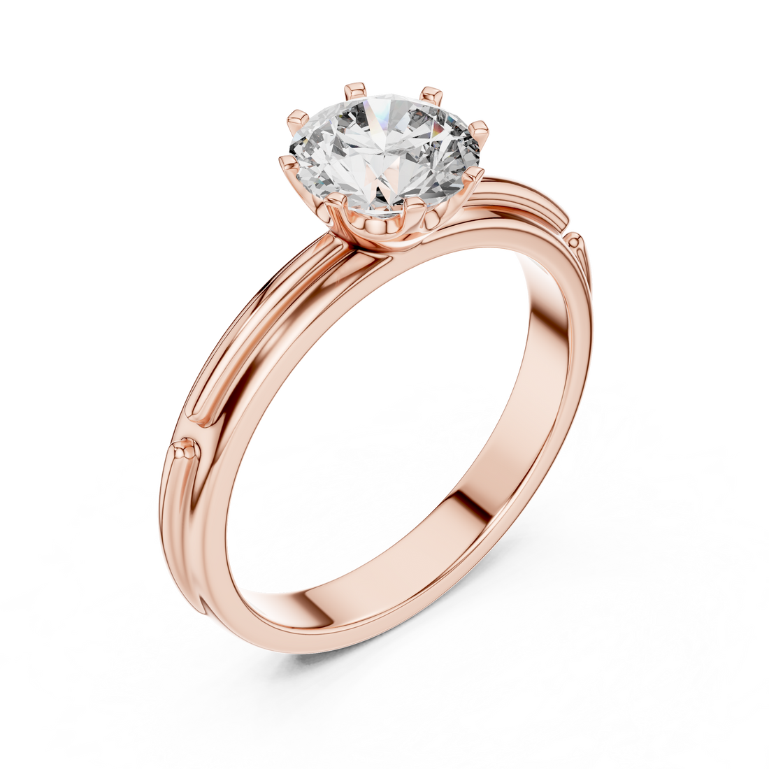 14-KT White Gold Classic Six-Prong 1-Ct Round Solitaire Diamond Ring