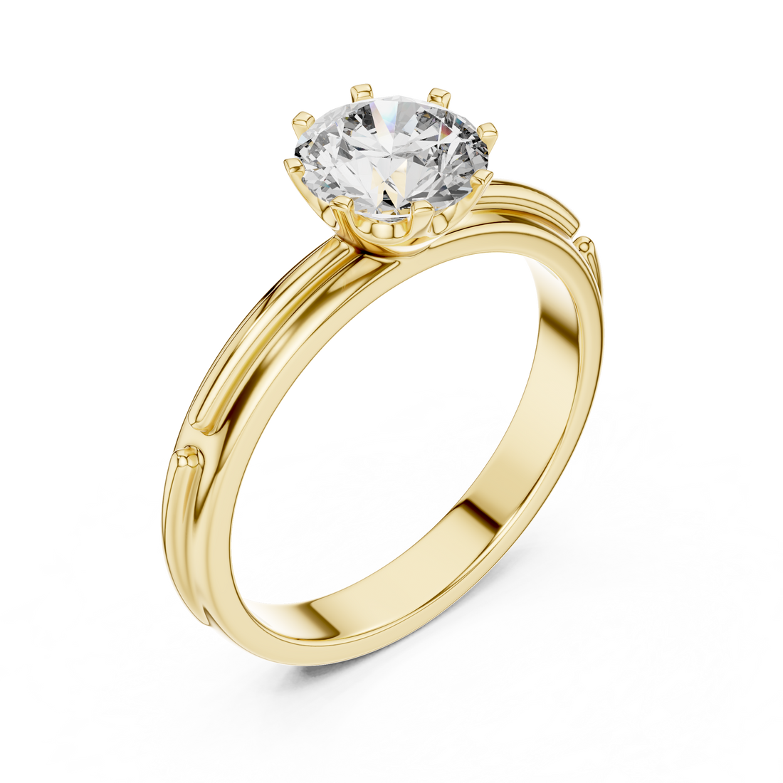 14-KT White Gold Classic Six-Prong 1-Ct Round Solitaire Diamond Ring