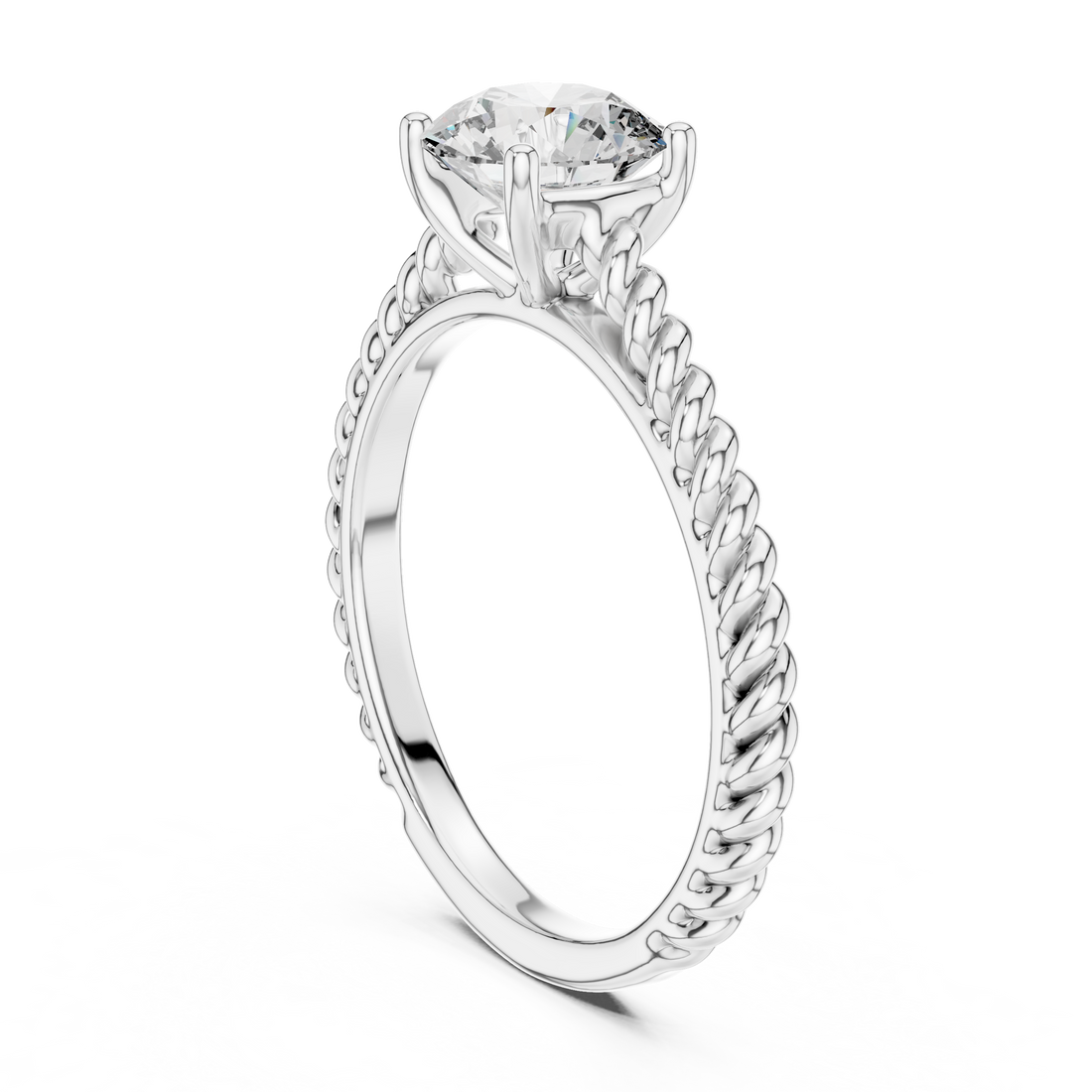 Eternal Sparkle 1-CT Round Cut Diamond Halo Ring in 14-KT White Gold