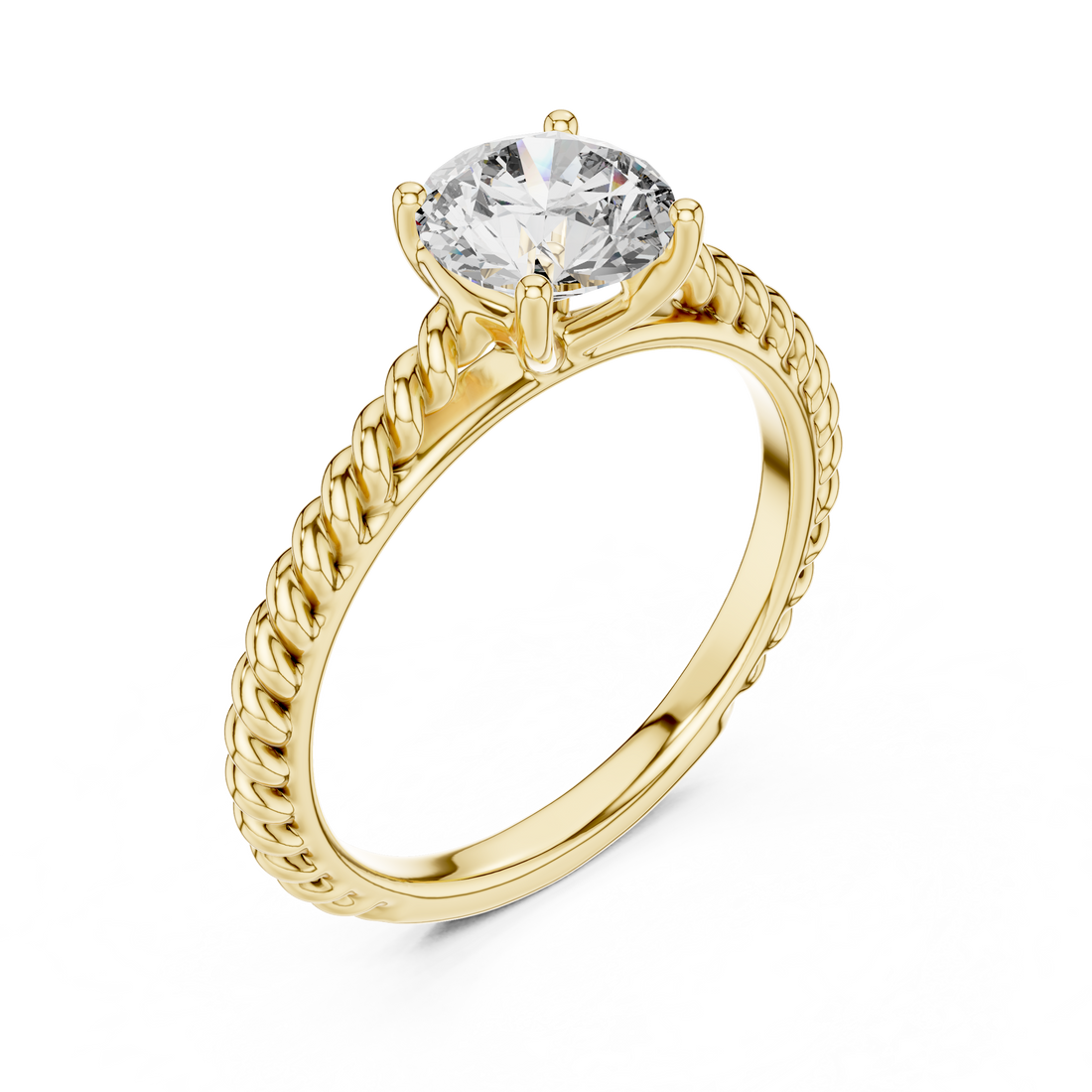 Eternal Sparkle 1-CT Round Cut Diamond Halo Ring in 14-KT White Gold
