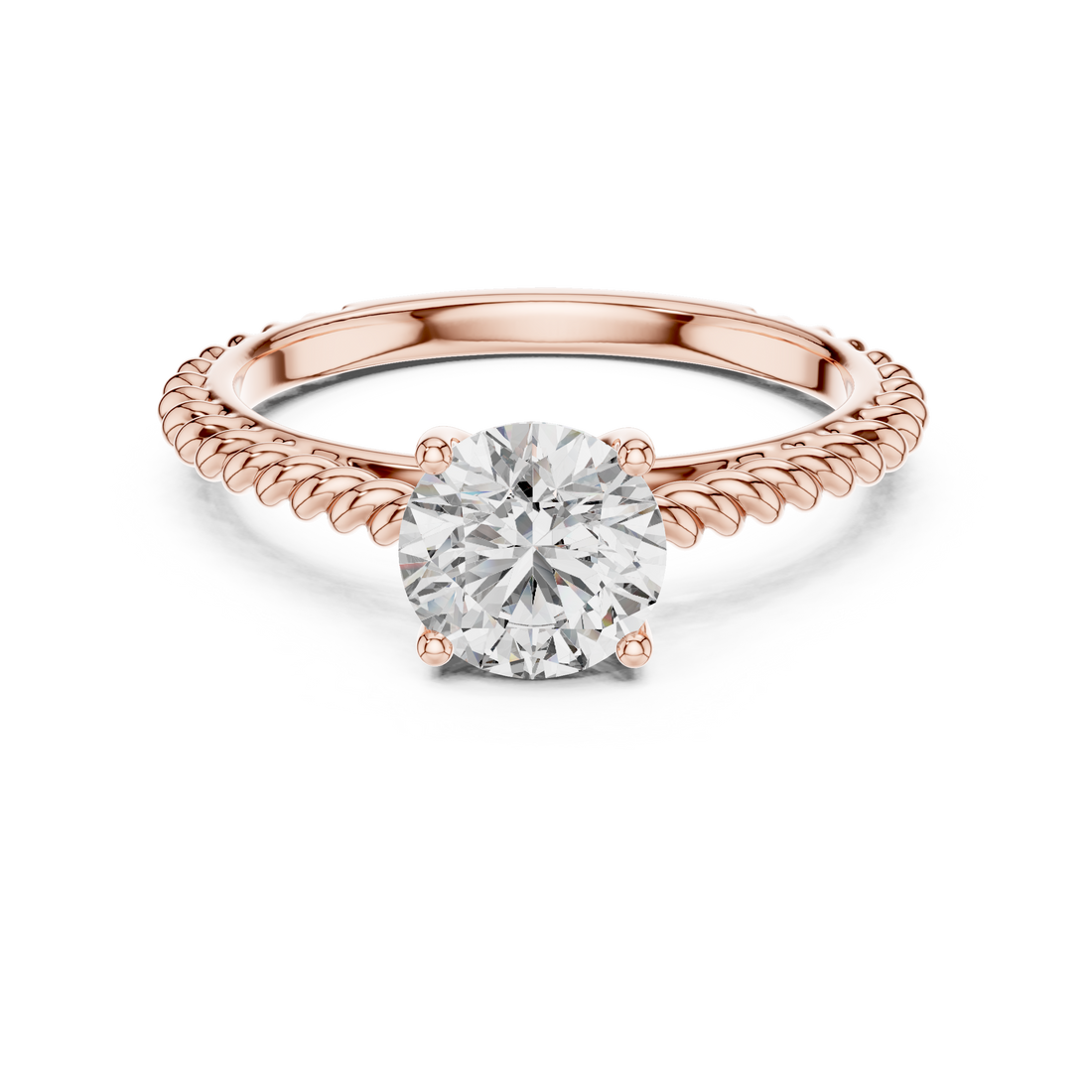 Eternal Sparkle 1-CT Round Cut Diamond Halo Ring in 14-KT White Gold