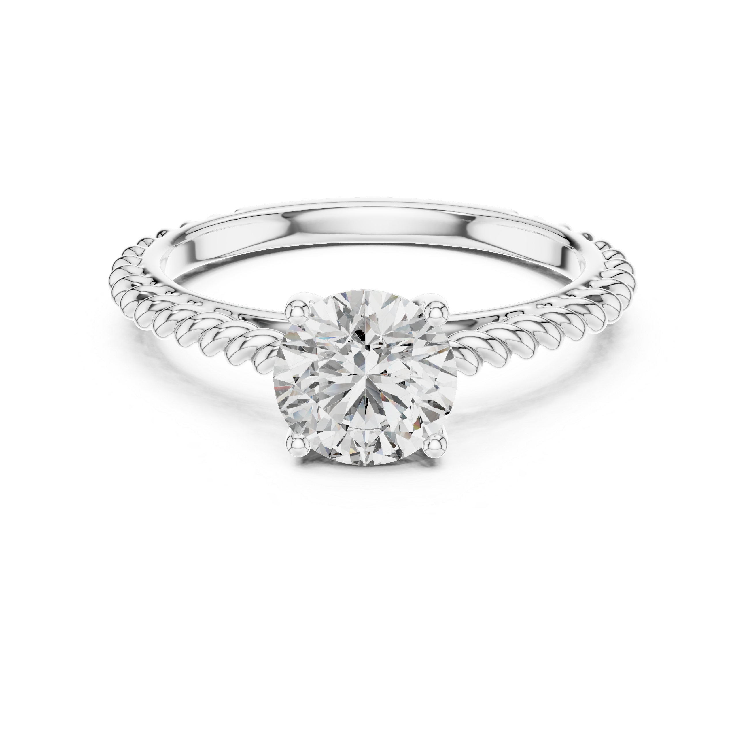Eternal Sparkle 1-CT Round Cut Diamond Halo Ring in 14-KT White Gold