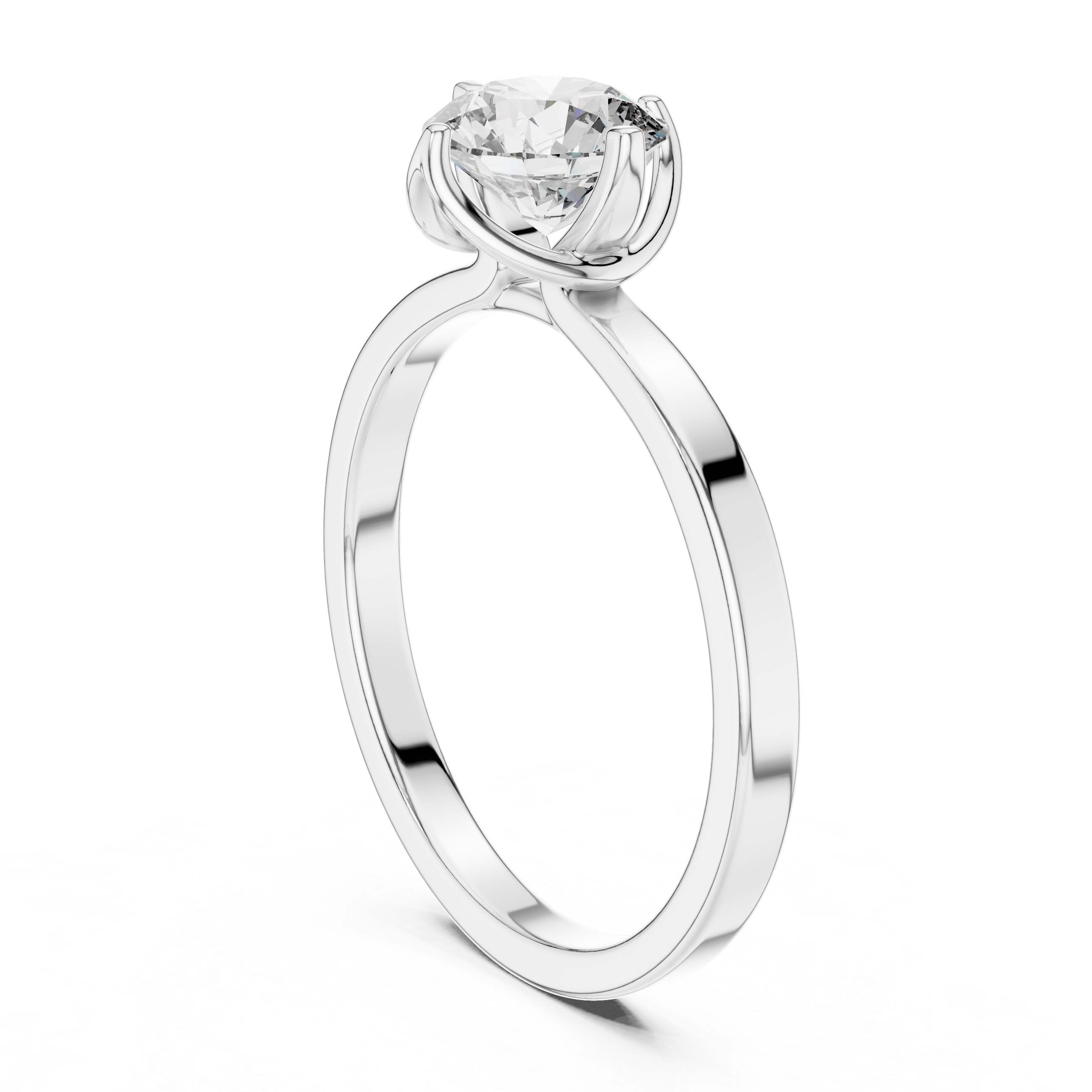 Diamond ring with a white background