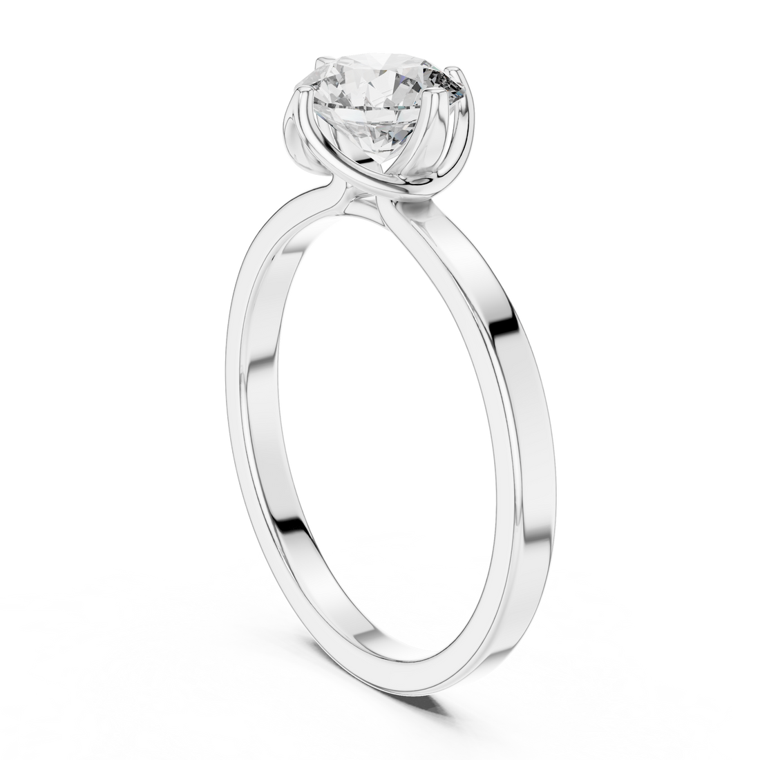 Timeless Twist 1-Ct Round Diamond Solitaire in 14-KT White Gold