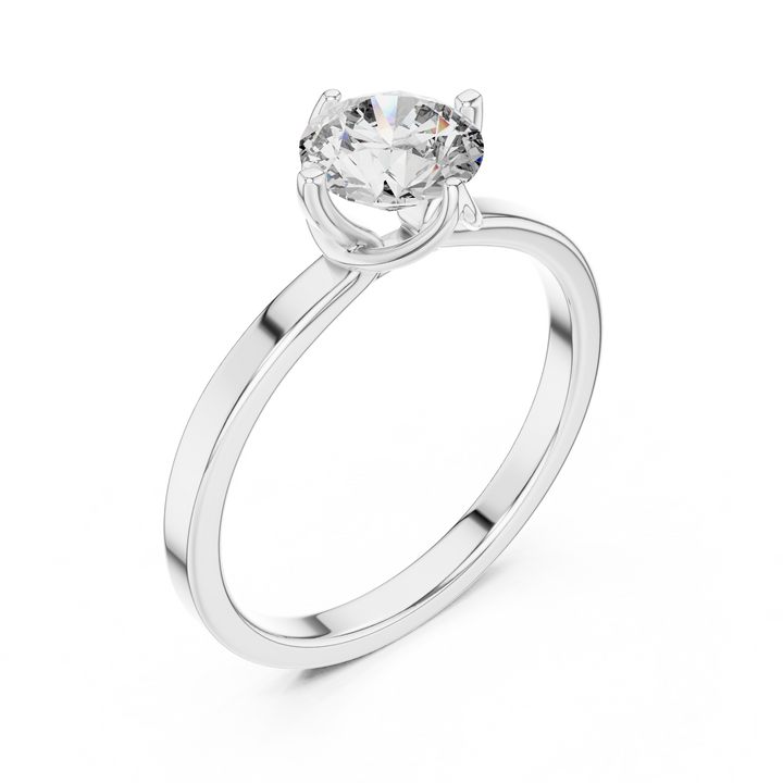 Timeless Twist 1-Ct Round Diamond Solitaire in 14-KT White Gold