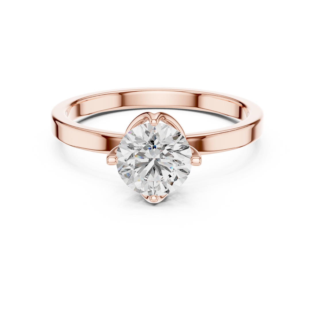Timeless Twist 1-Ct Round Diamond Solitaire in 14-KT White Gold