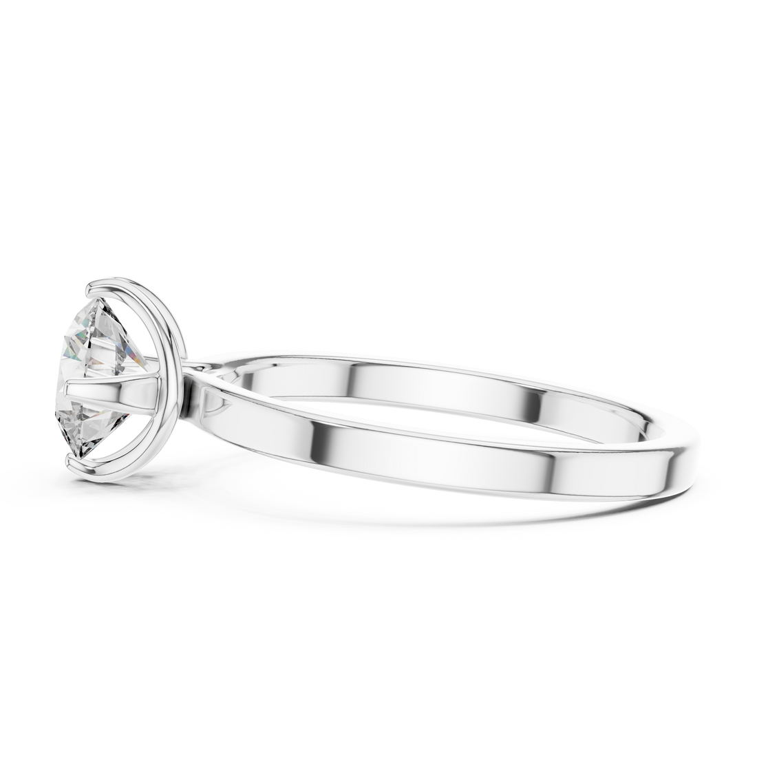 Timeless Twist 1-Ct Round Diamond Solitaire in 14-KT White Gold