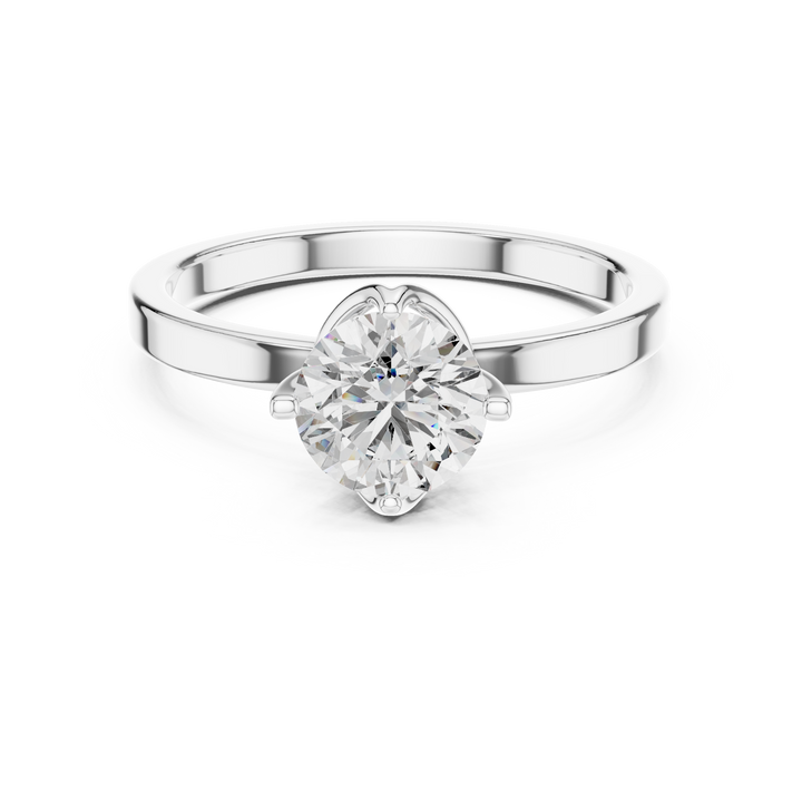 Timeless Twist 1-Ct Round Diamond Solitaire in 14-KT White Gold