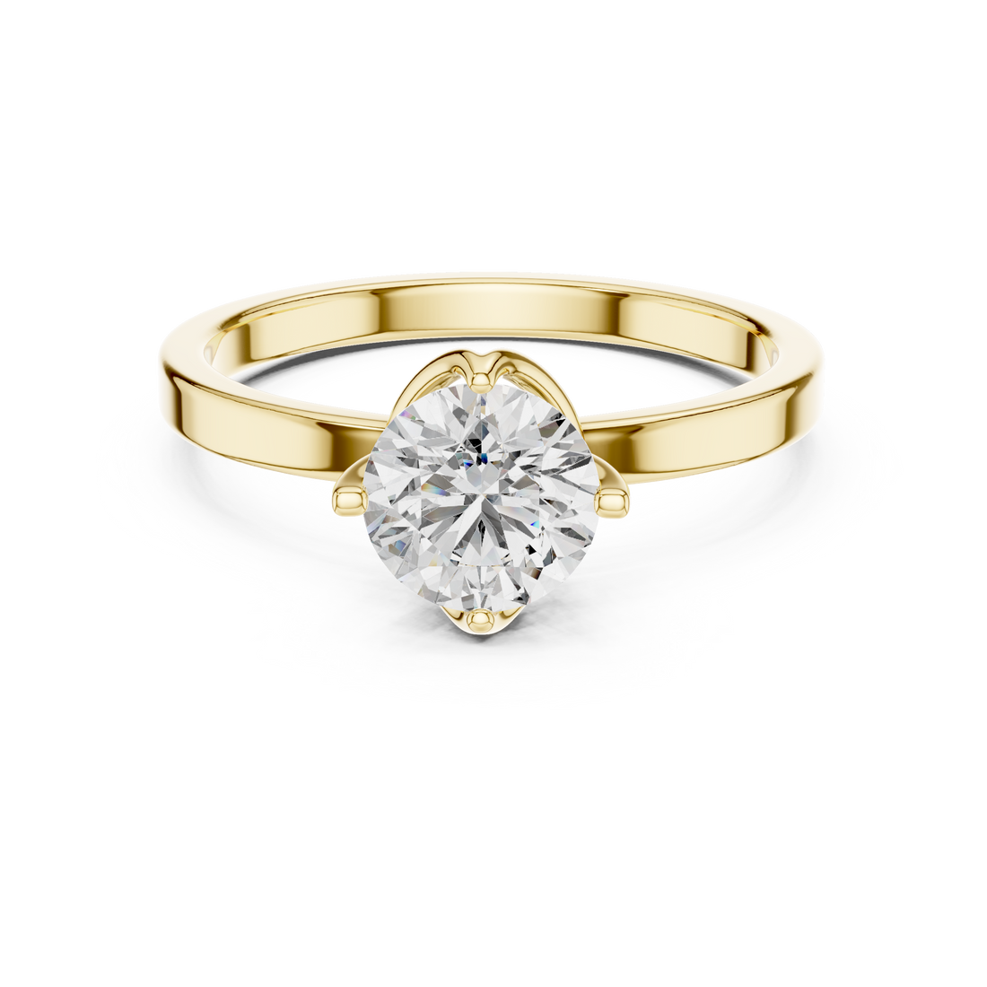 Timeless Twist 1-Ct Round Diamond Solitaire in 14-KT White Gold