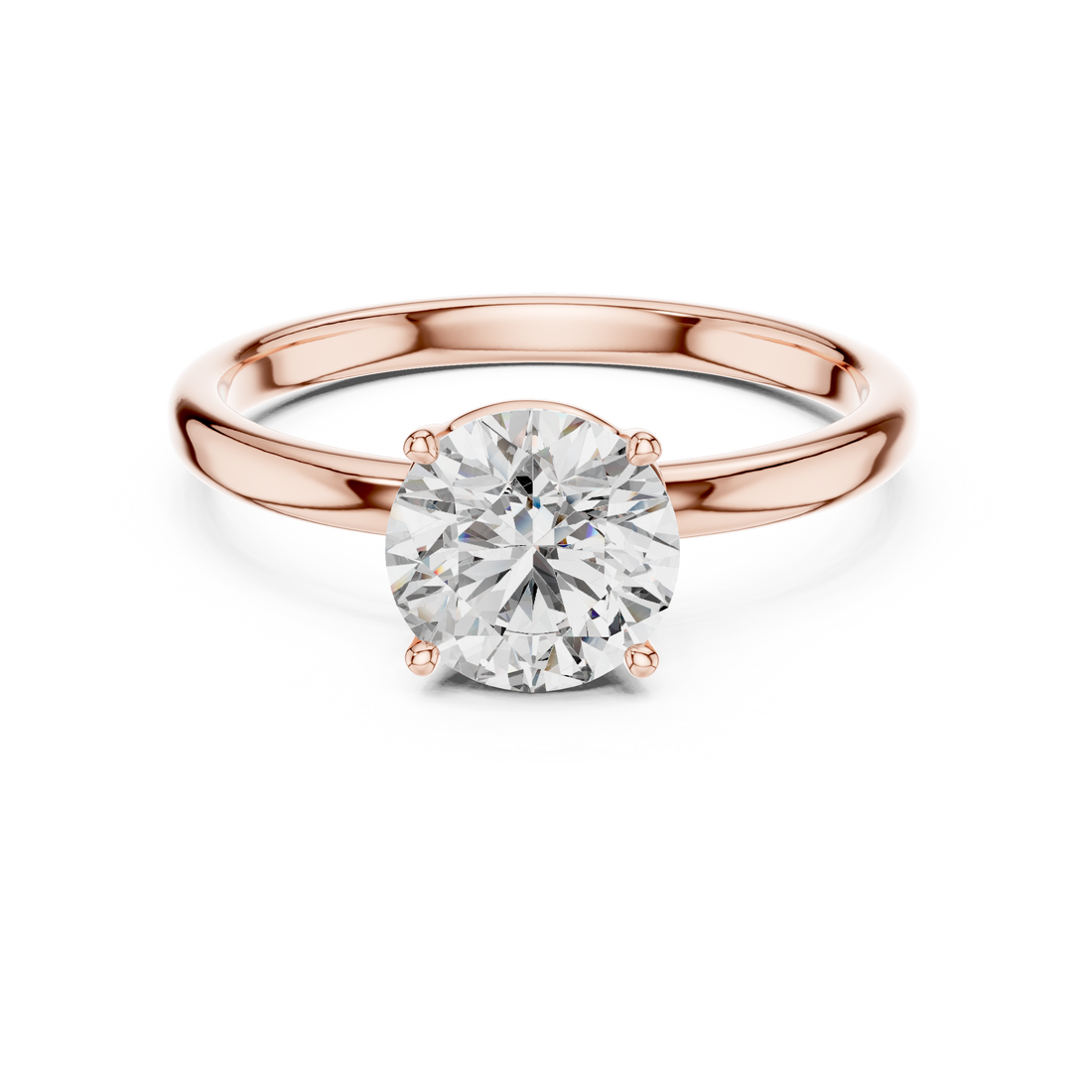 True Light Solitaire 1-Ct Round Diamond Ring in 14-KT White Gold