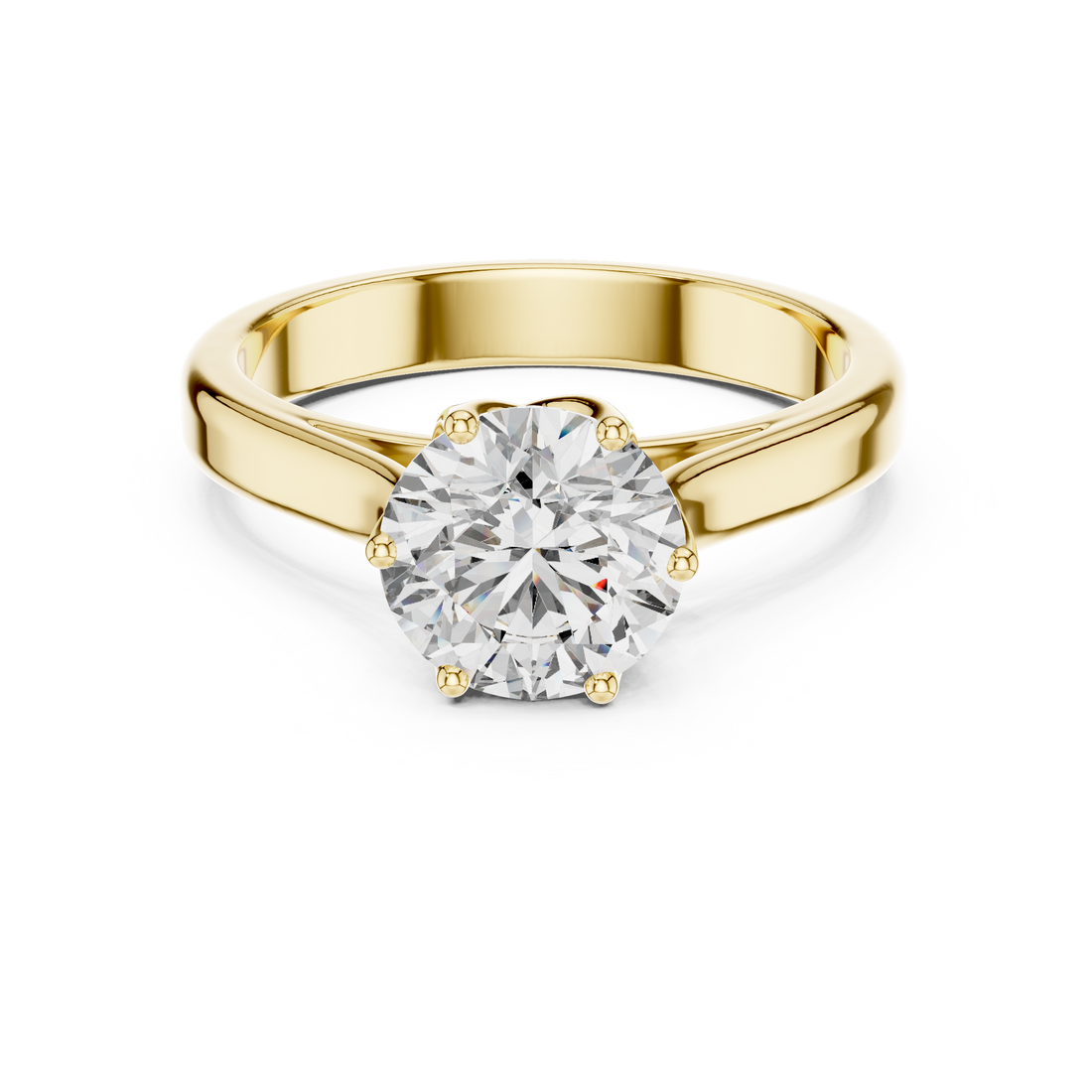 Classic Six-Prong Solitaire 1-Ct Round Diamond Ring in 14-KT White Gold