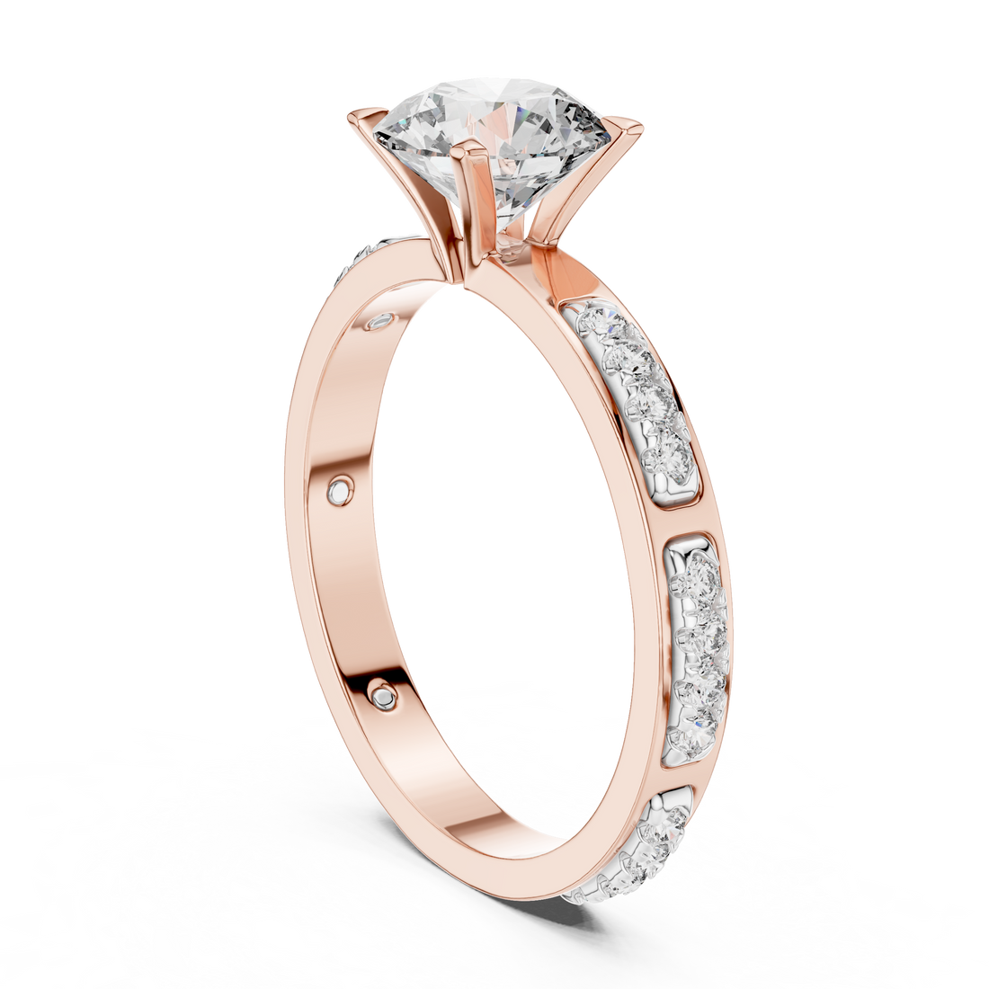 Starlight Crest 1-Ct Round Diamond Ring in 14-KT White Gold